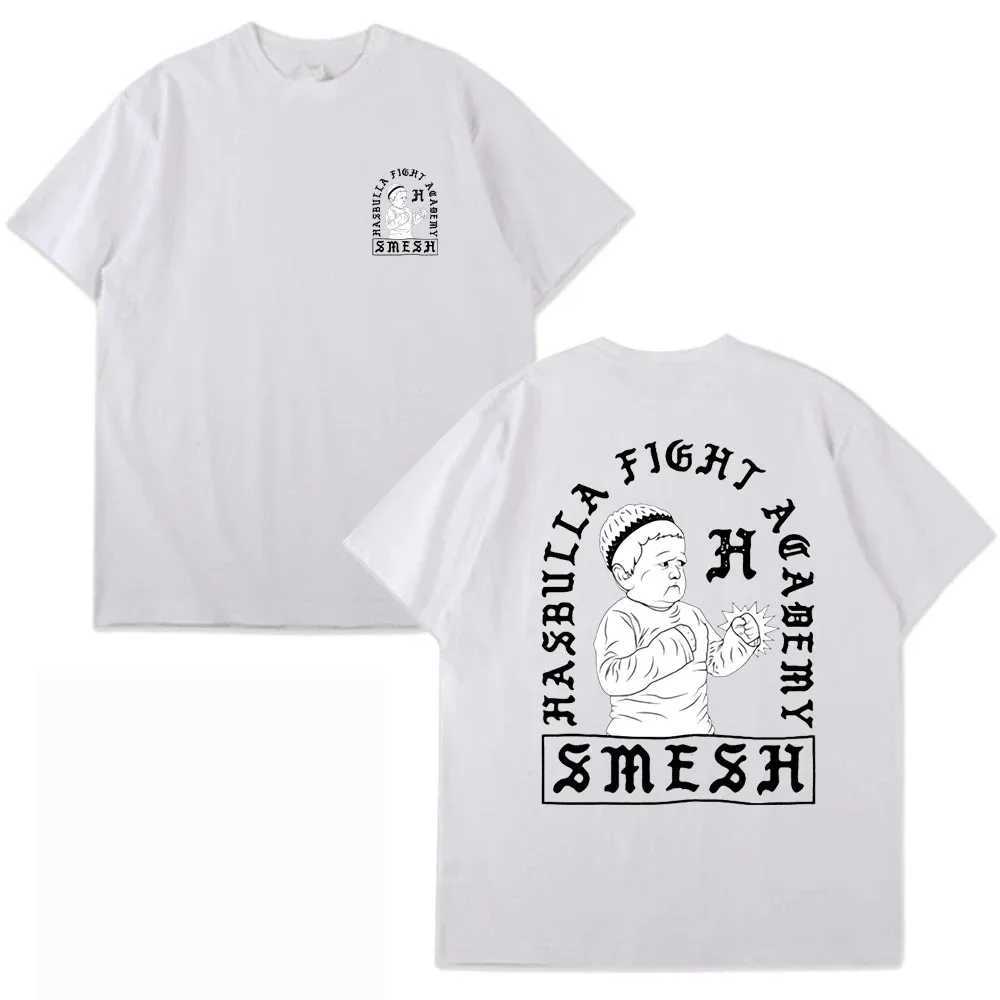 Men's T-Shirts Hasbulla Fighting Meme T-shirt Summer Oversized Men T Shirt Khabib Blogger Tshirt Fashion Graphics Print Ts Casual Women Tops Y240