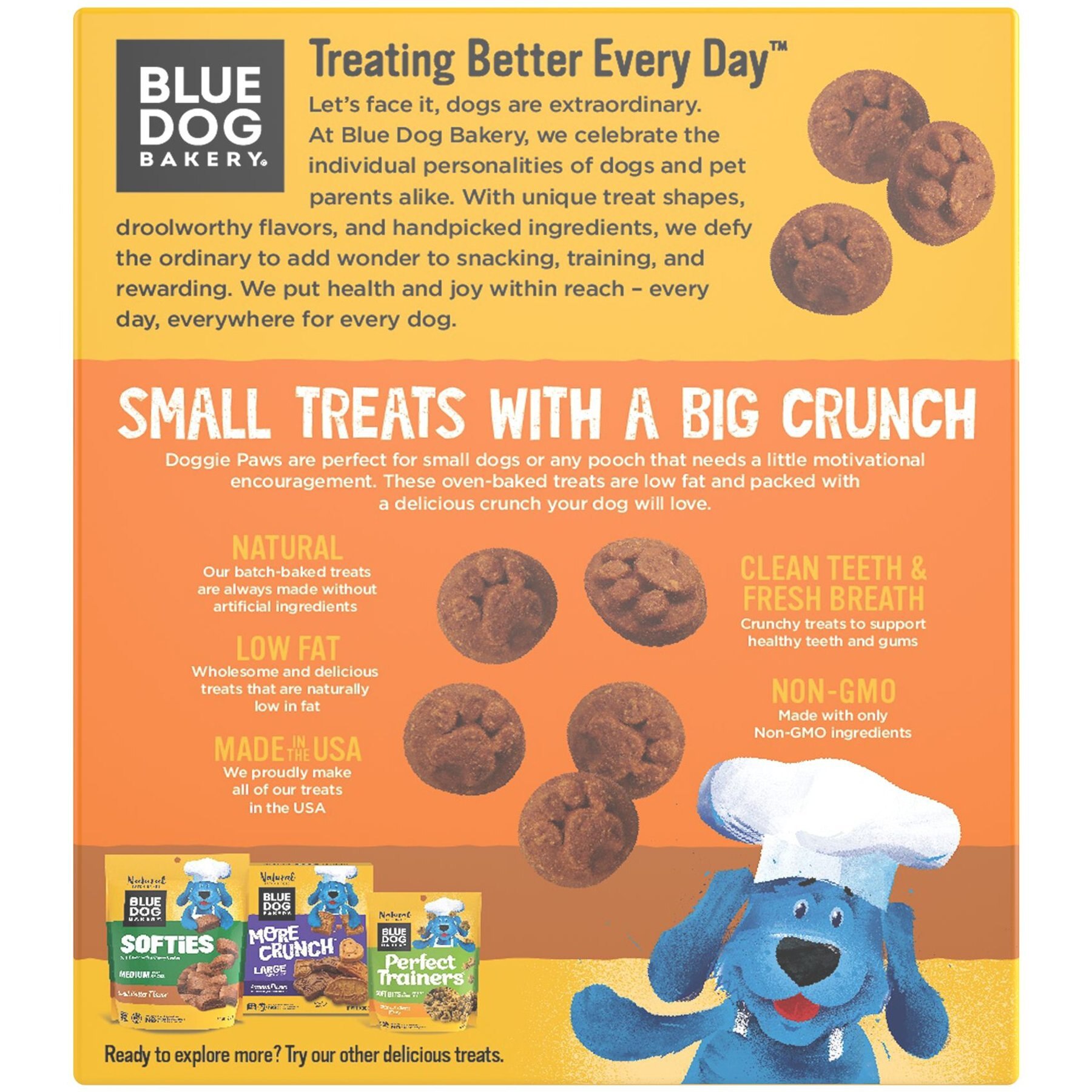 Blue Dog Bakery Doggie Paws Peanut Butter Dog Treats