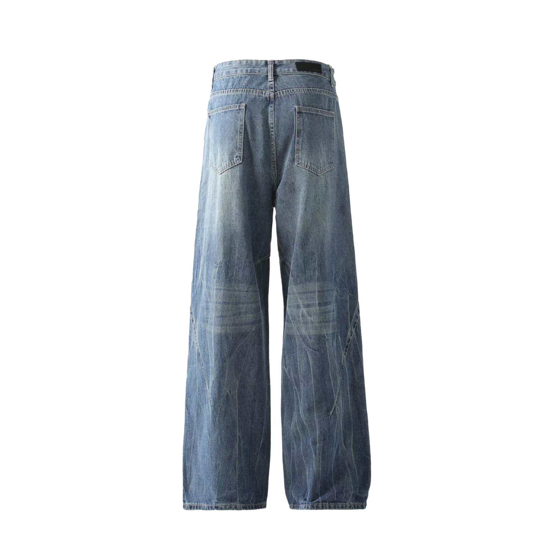 jeans mens Jeans baggy casual eide leg men street retro hip hop print trend fashion black high-waist Jean Y2k clothing