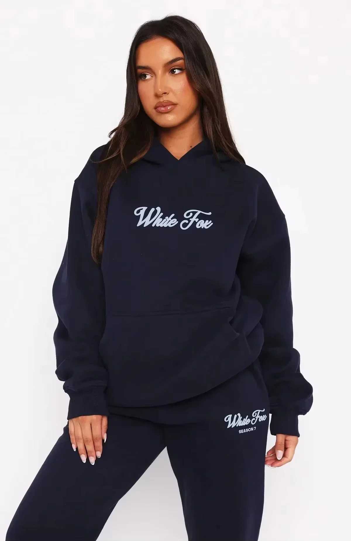 Women's Hoodies Sweatshirts 2025 Womens Hoodie Set Printed Letter Loose Sports Hoodie Thick Checkered Dress Winter Dress Womens K Fashion Y241120