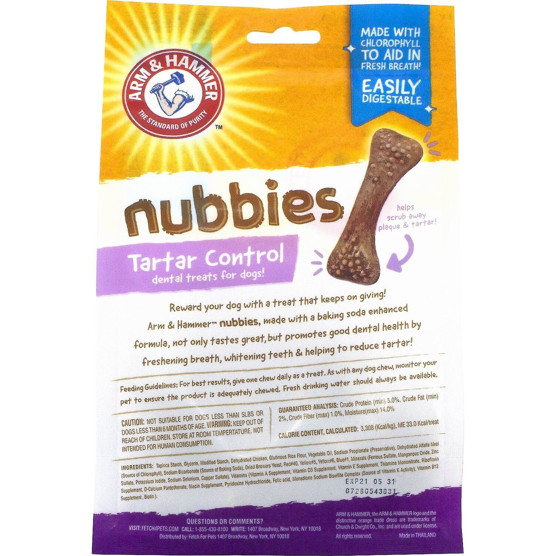 Arm & Hammer Products Nubbies Tartar Control Original Chicken Flavor Dog Dental Chews