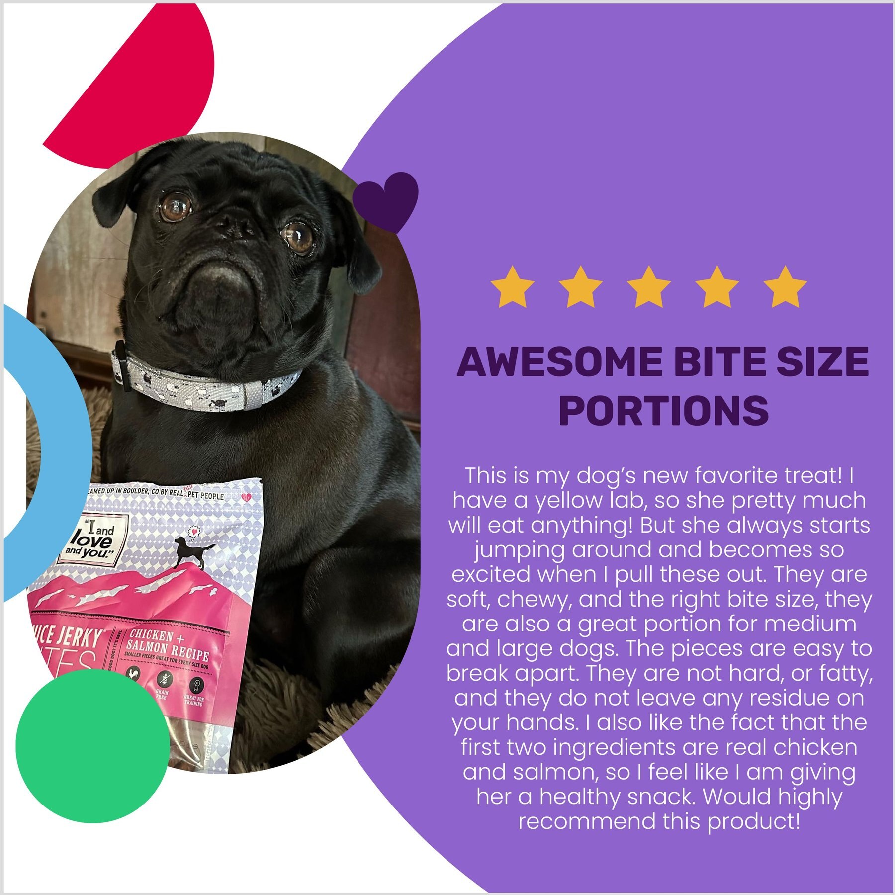 I and Love and You Nice Jerky Bites Chicken and Salmon Grain-Free Dog Treats