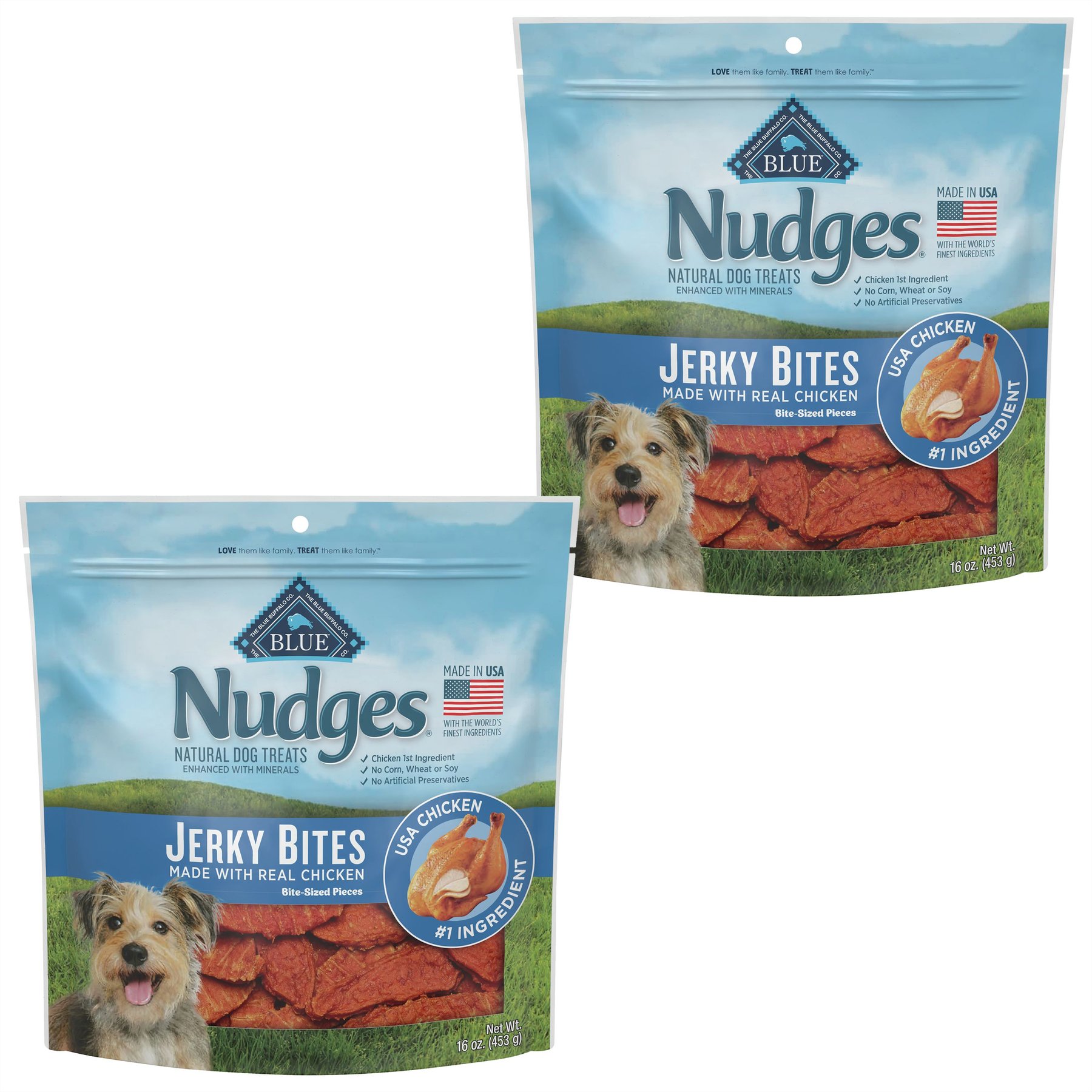 Blue Buffalo Nudges Jerky Bites Chicken Jerky Dog Treats