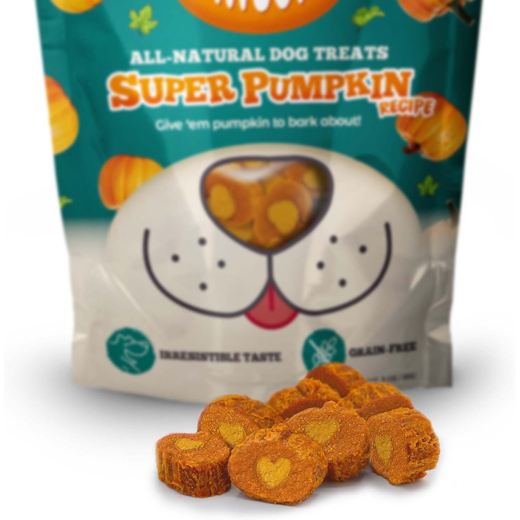 Awesome Pawsome Super Pumpkin Recipe Dog Treats, 3-oz bag