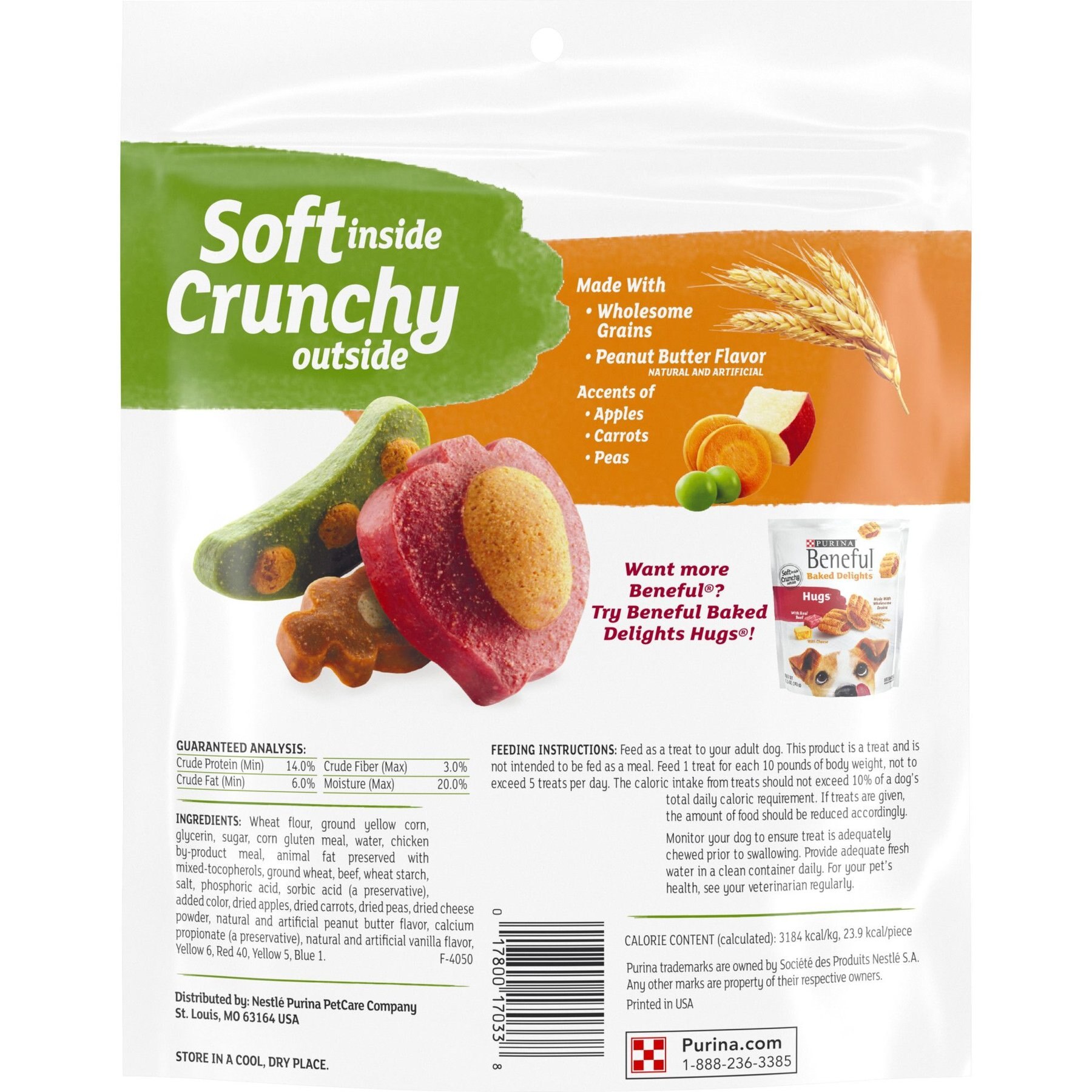 Purina Beneful Baked Delights Snackers with Apples, Carrots, Peas & Peanut Butter Dog Treats
