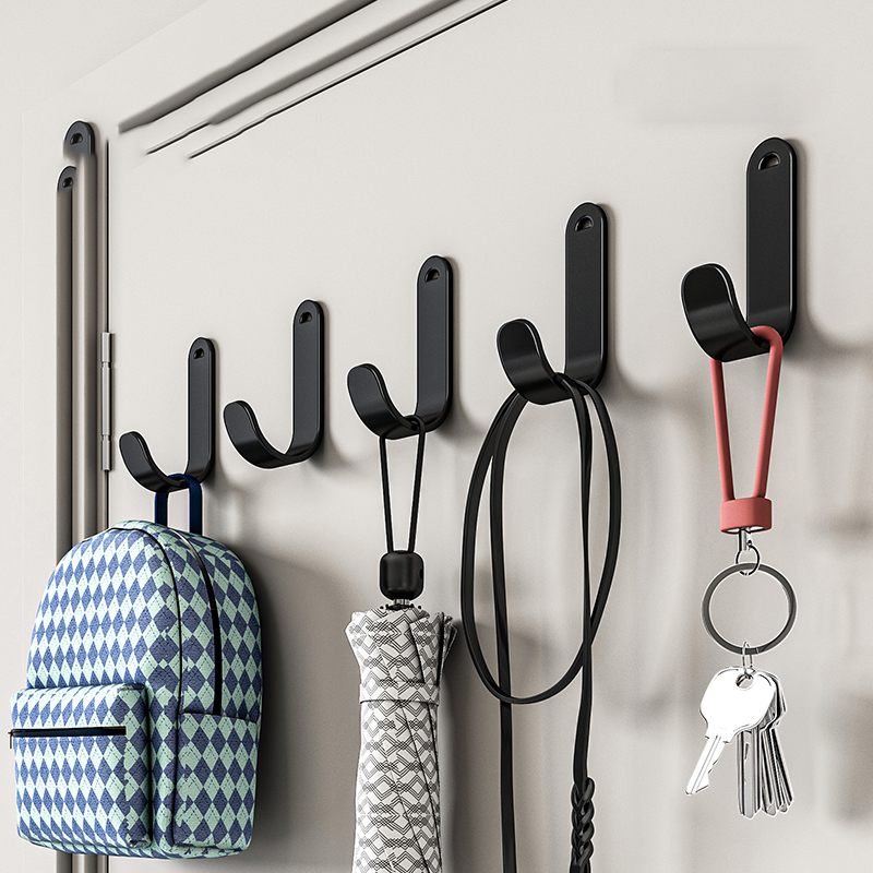 Hole-free hooks adhesive bathroom door entrance load-bearing hangers wall hooks wall coat storage