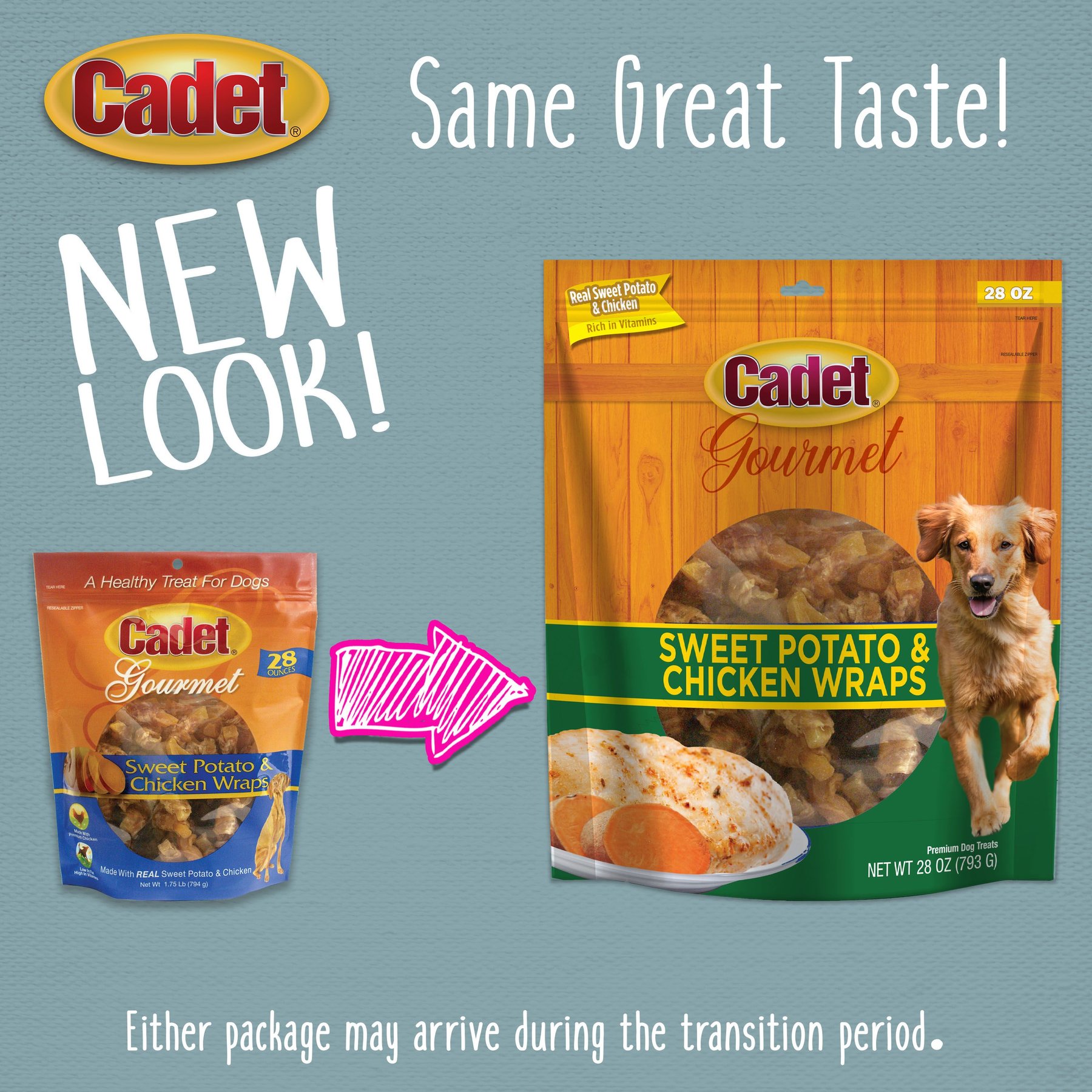 Cadet Gourmet Chicken-Wrapped Sweet Potato Dog Treat Wraps