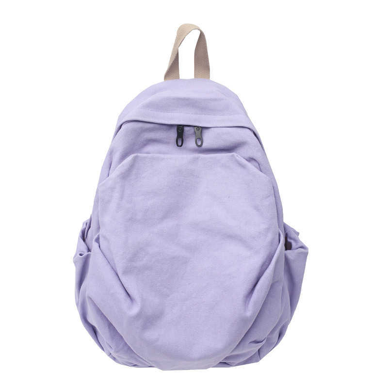Folding backpack for women new washed canvas artistic Korean version college style student backpack casual backpack