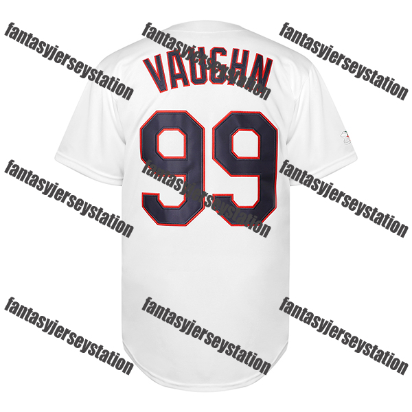 Mens VAUGHN #99 Embroidered V-Neck Shirt - Relaxed Fit, Short Sleeve Button-Up, Stylish Baseball Jersey In Stock S-3XL