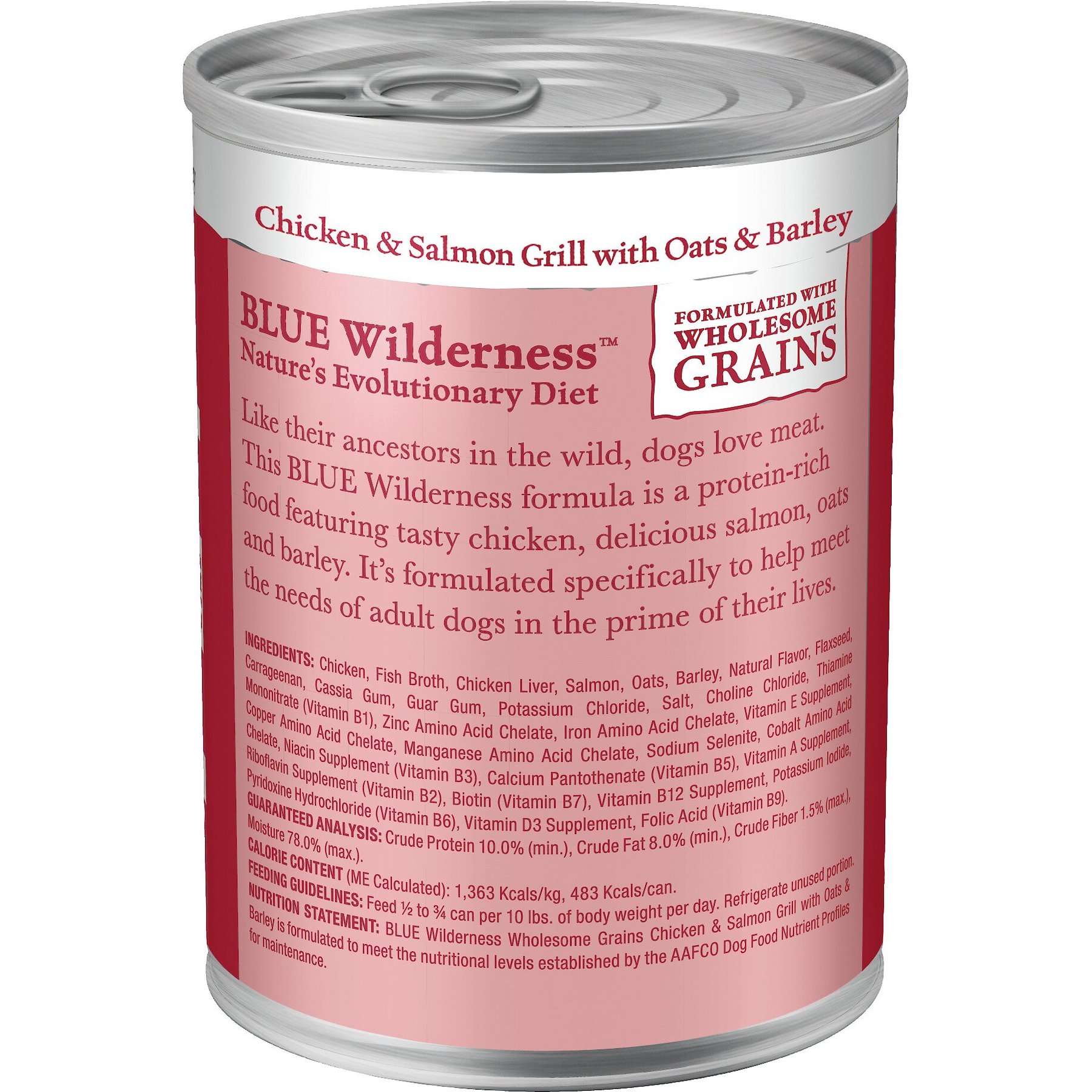 Blue Buffalo Wilderness Salmon & Chicken Grill with Oats & Barley Adult Wet Dog Food