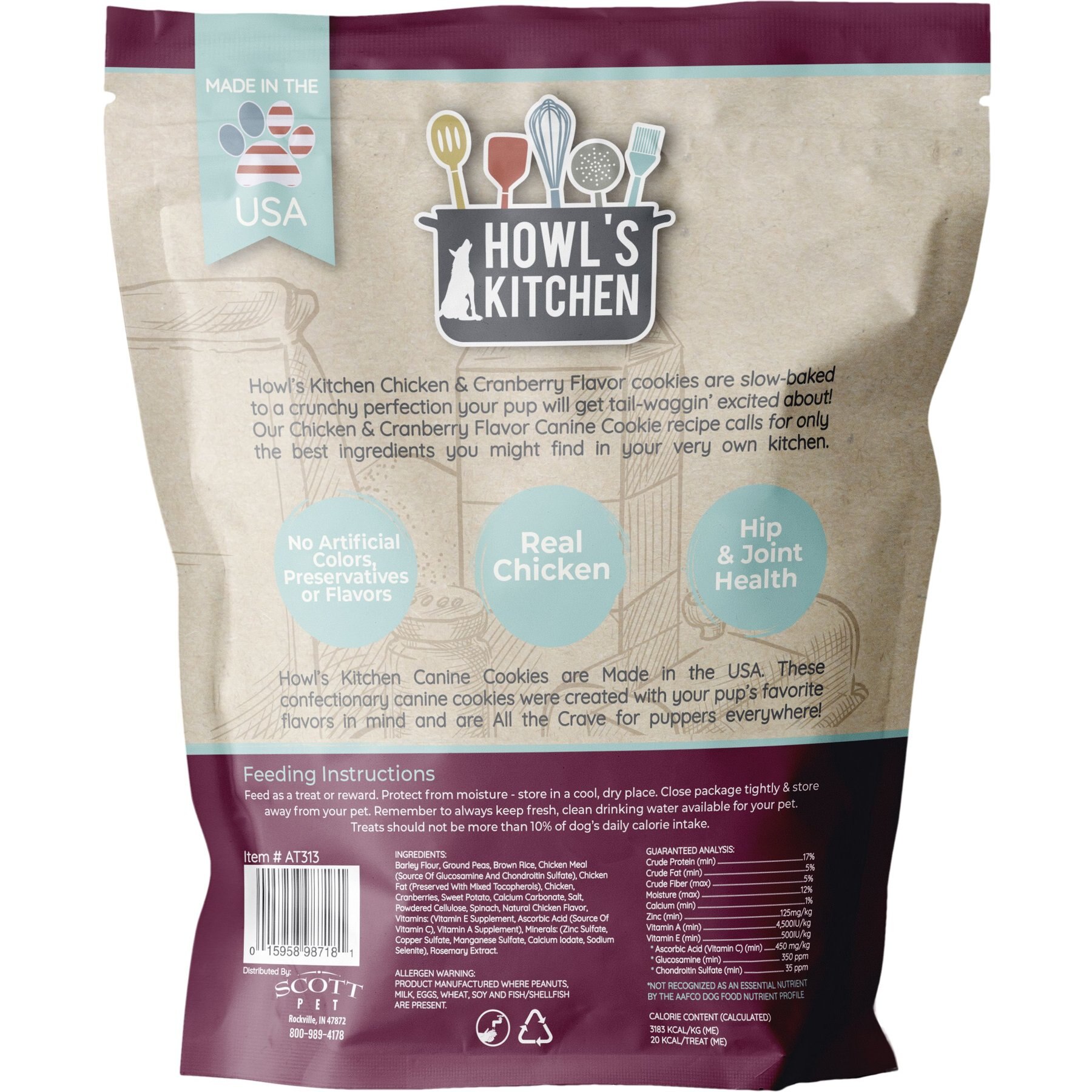 Howl's Kitchen Canine Cookies Chicken & Cranberry Flavor Dog Treats