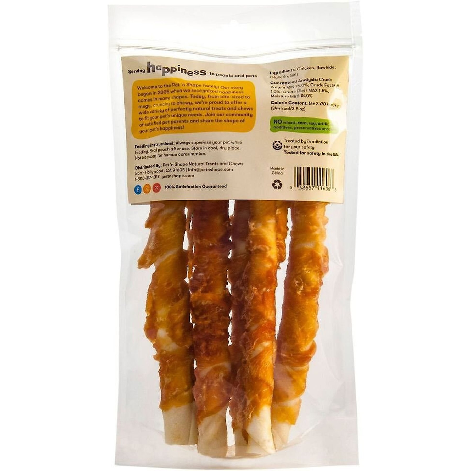 Pet 'n Shape All-Natural Chicken Hide Twists Dog Treats