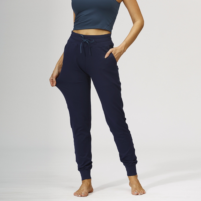 Women's Yoga new Solid Color Gym Exercise Sports Jogging Pants Running Sports Leisure Fashion Soft Drawstring Jogging Pants Hot Selling