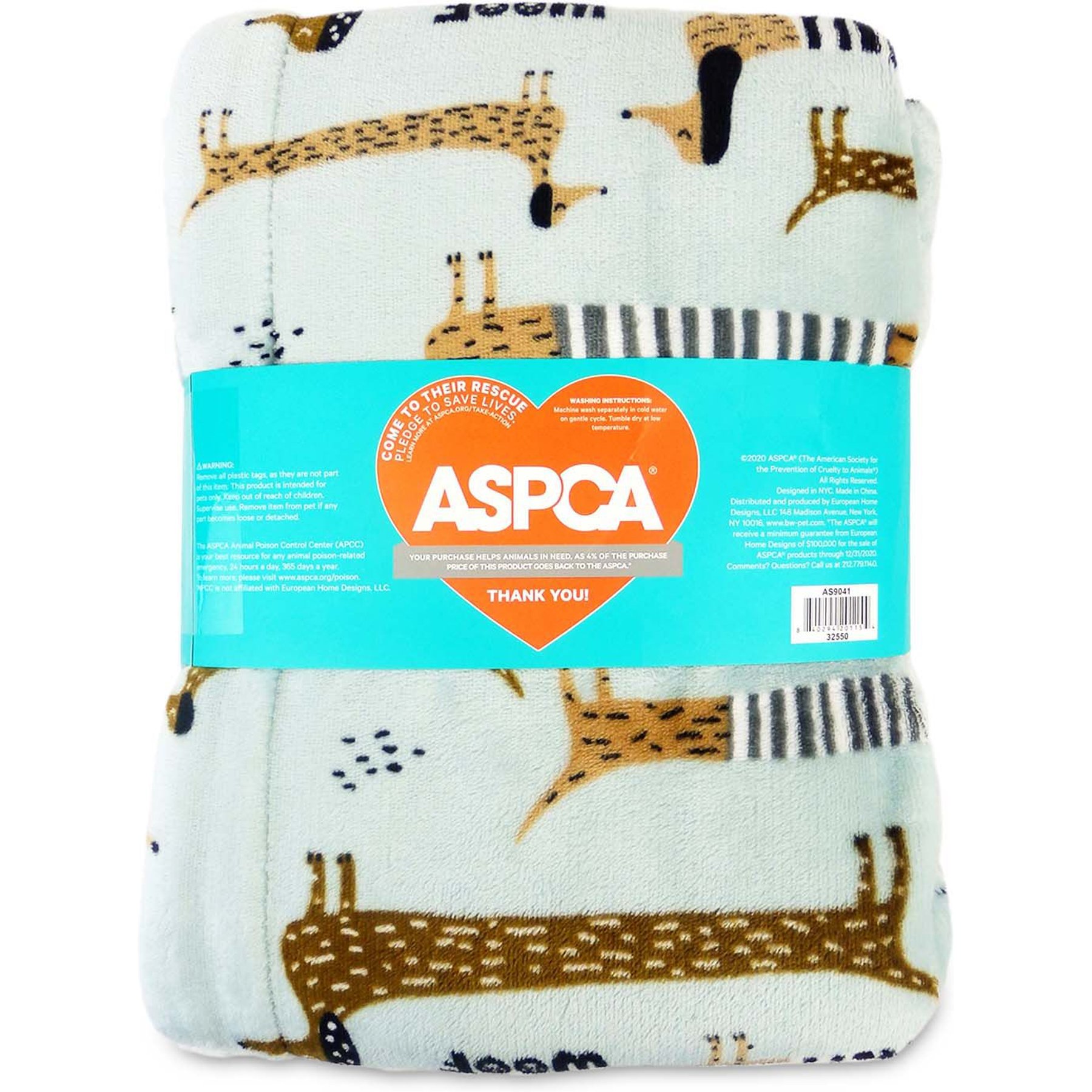 ASPCA Breeds Pattern Embossed Dog & Cat Blanket