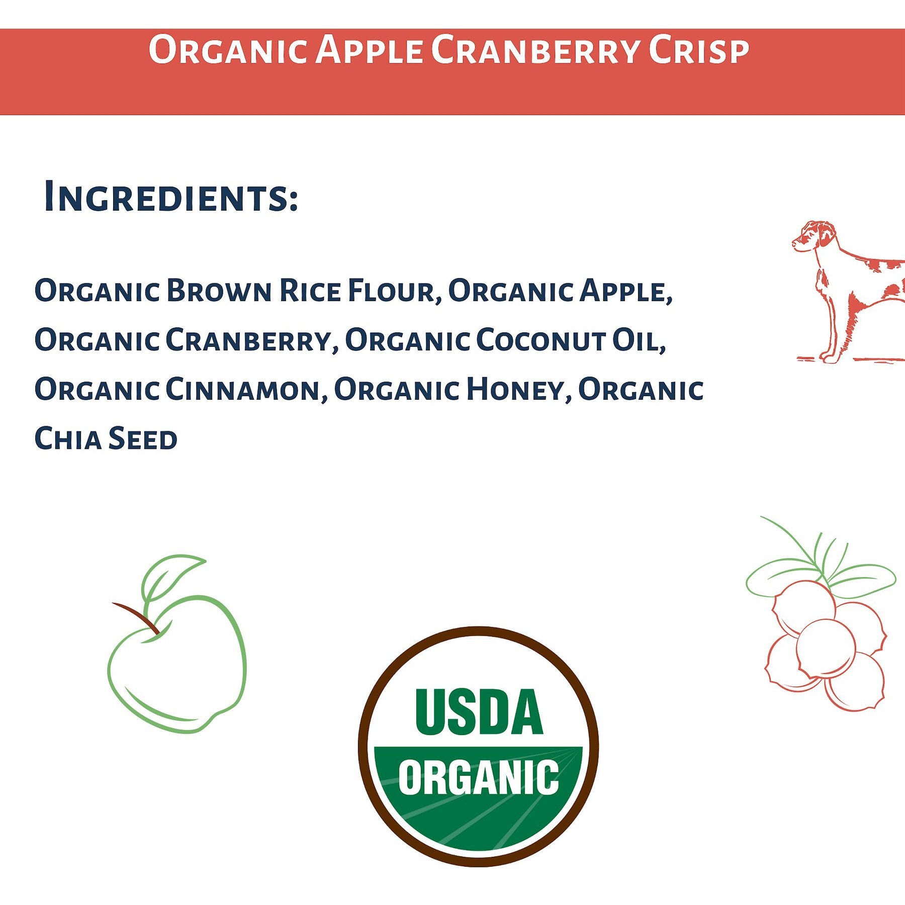 Dog Mamma’s Organic Apple Cranberry Crisp Dog Treats