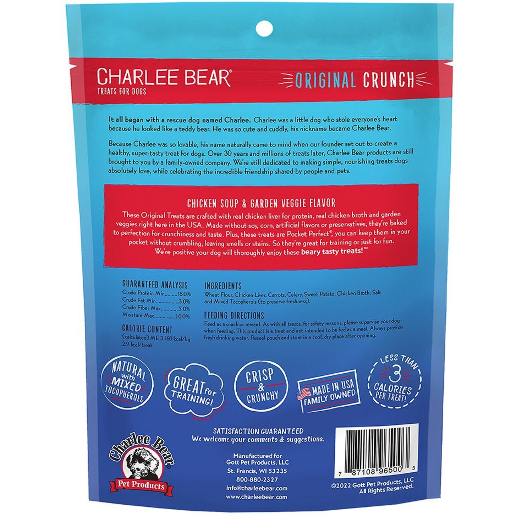 Charlee Bear Chicken Soup & Garden Veggie Flavor Dog Treats