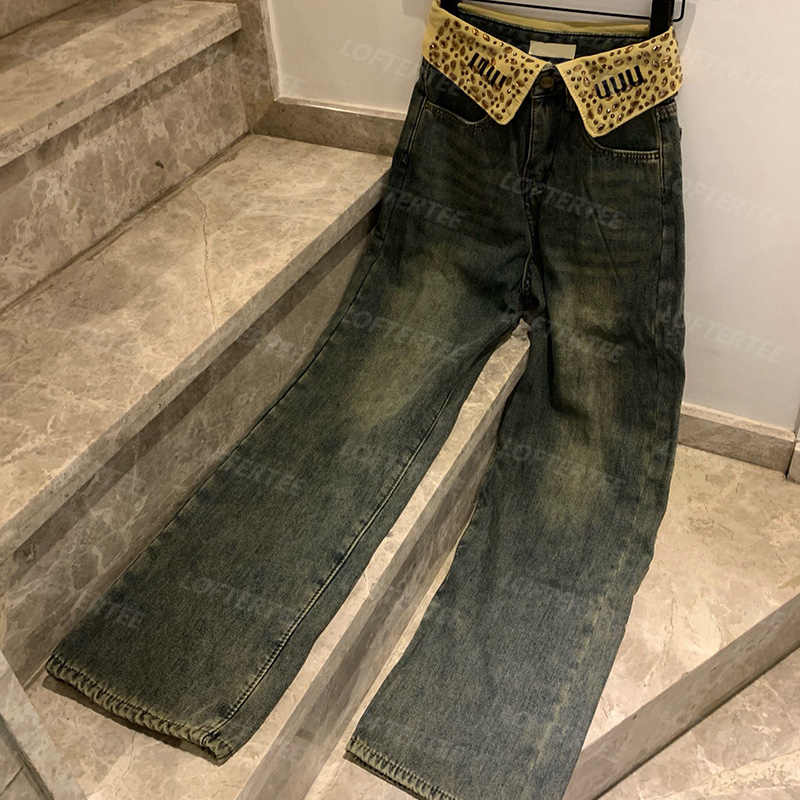 Jeans High Quty Luxury Jean Pants Women Denim Slim Fit Womens Pant -15 Embroidered Long Trousers Baggy Straight Leg Trouser Z260314