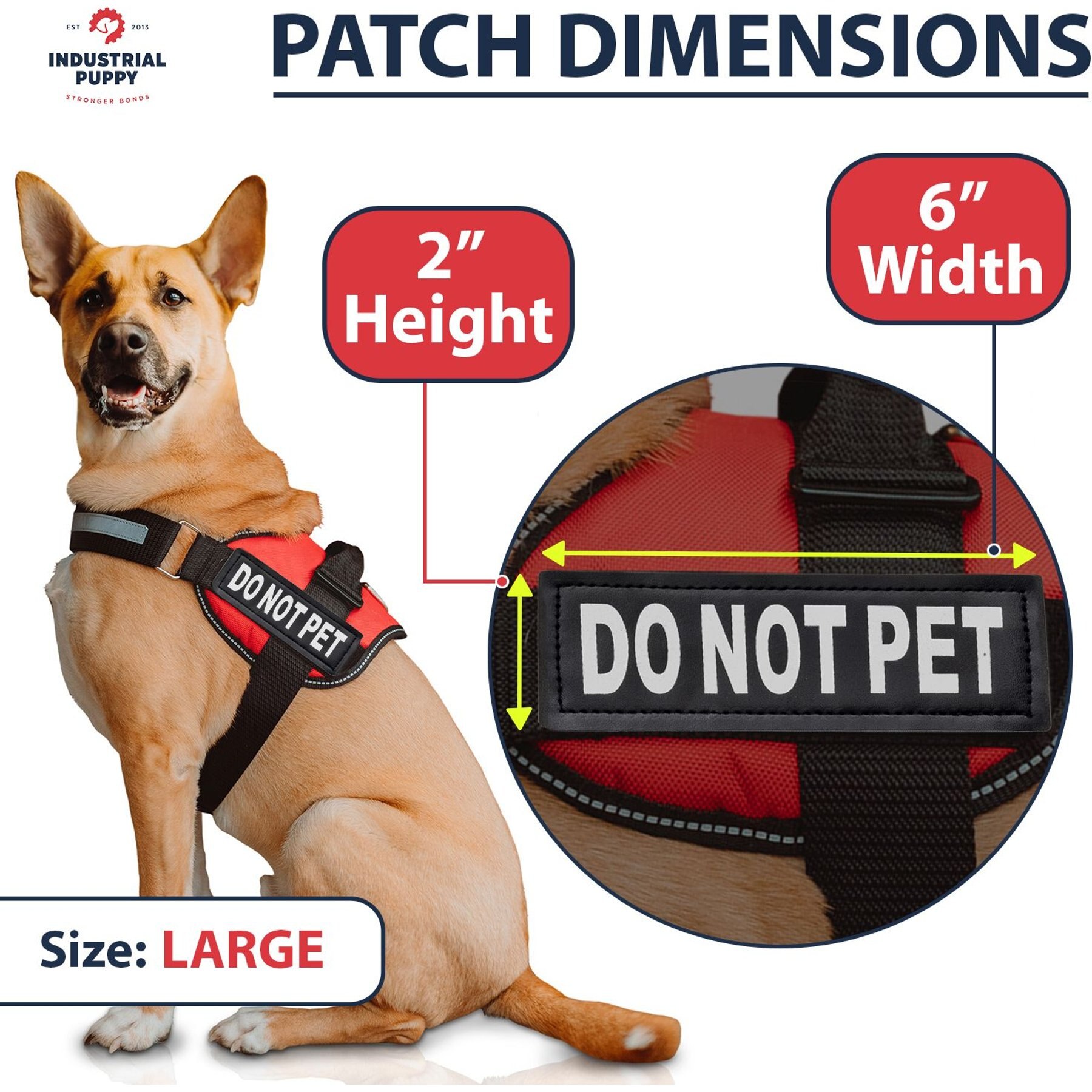 Industrial Puppy Do Not Pet Dog Patches