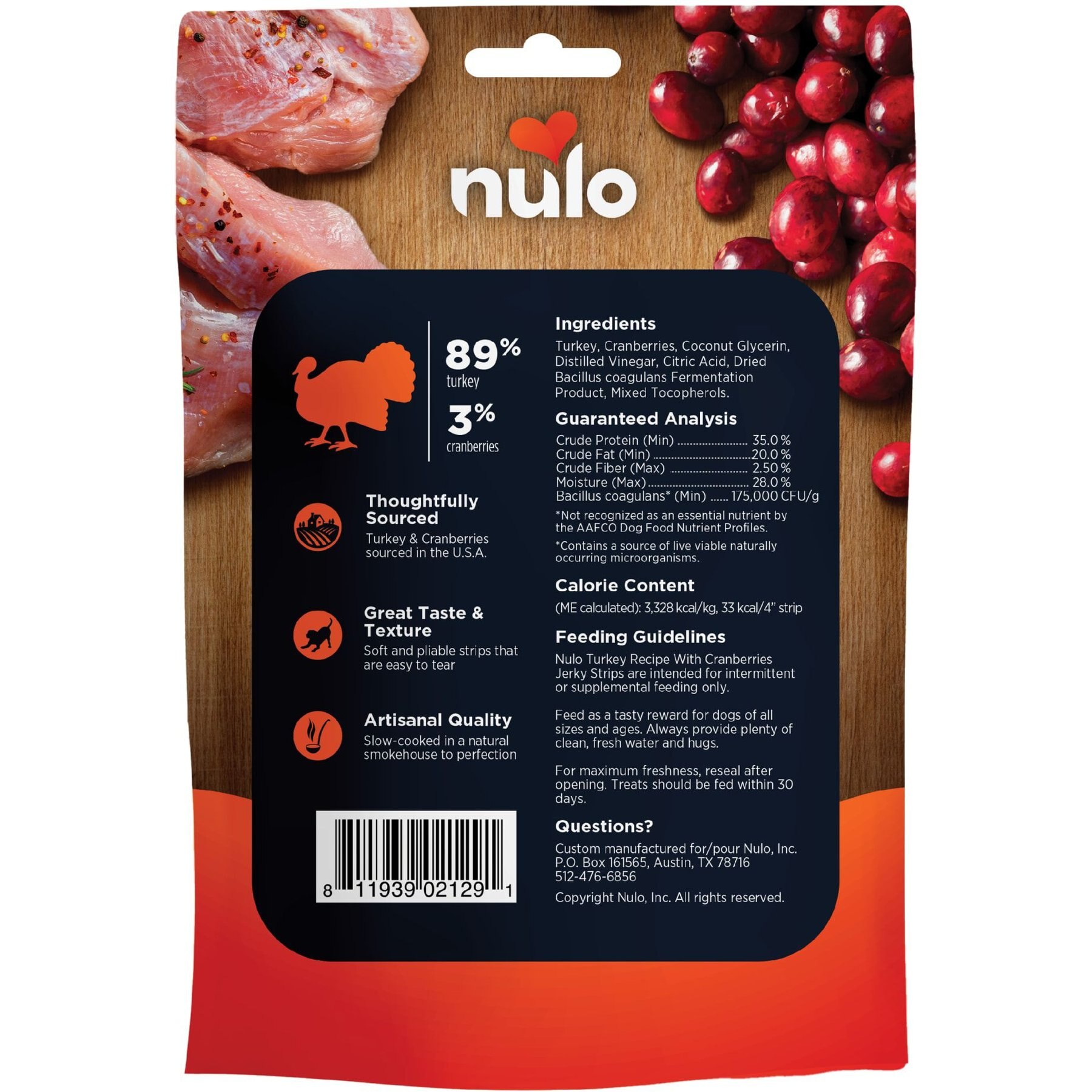 Nulo Premium Jerky Strips Dog Treats, Grain-Free High Protein Jerky Strips made with BC30 Probiotic to Support Digestive & Immune Health Dog Treats