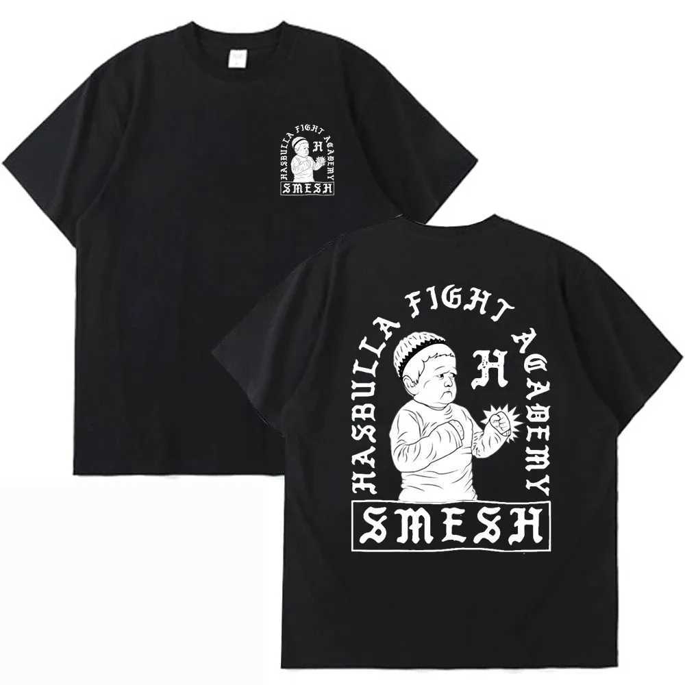 Men's T-Shirts Hasbulla Fighting Meme T-shirt Summer Oversized Men T Shirt Khabib Blogger Tshirt Fashion Graphics Print Ts Casual Women Tops Y240