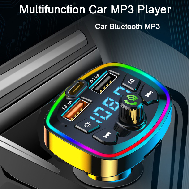 Bluetooth 5.0 FM Transmitter Wireless Adapter Mic Audio Receiver Auto MP3 Player 2.1A Dual USB Fast Charger Car Accessories