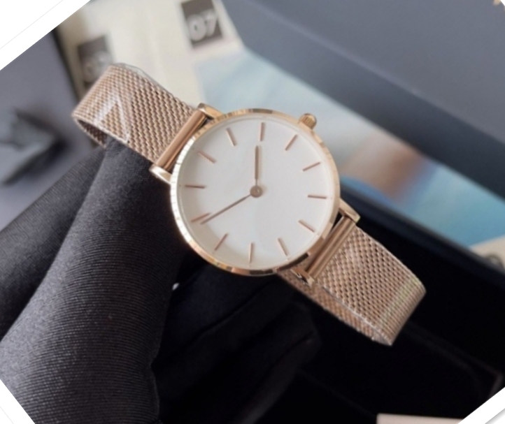 fashion womens cuff bracelet watches high quality Daniel dial lady watch gift Classic Waterproof montre luxe Rose Gold Silver color quartz watch gifts