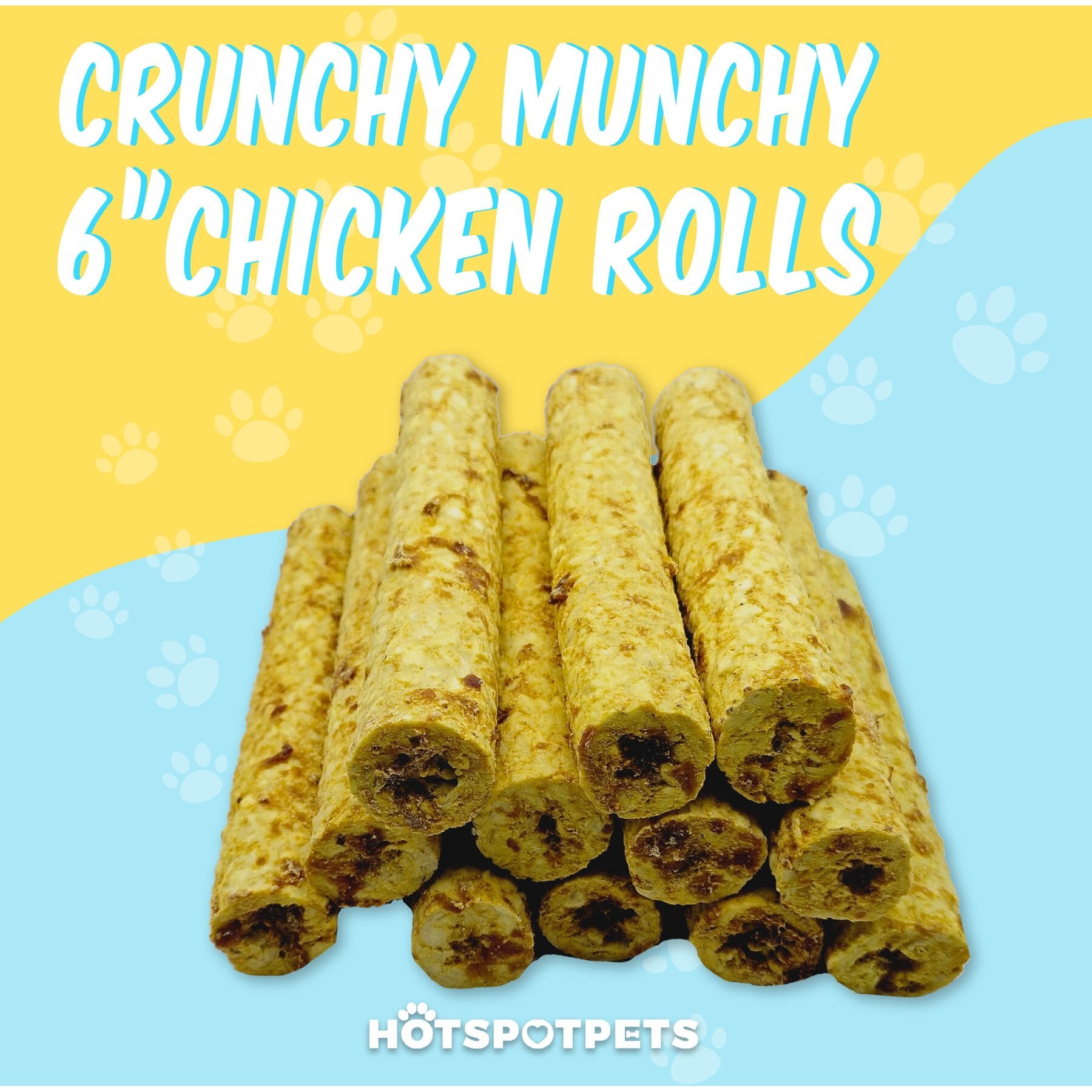 HOTSPOT PETS 6-in Chicken Crunchy Munchy Rolls Dog Treats