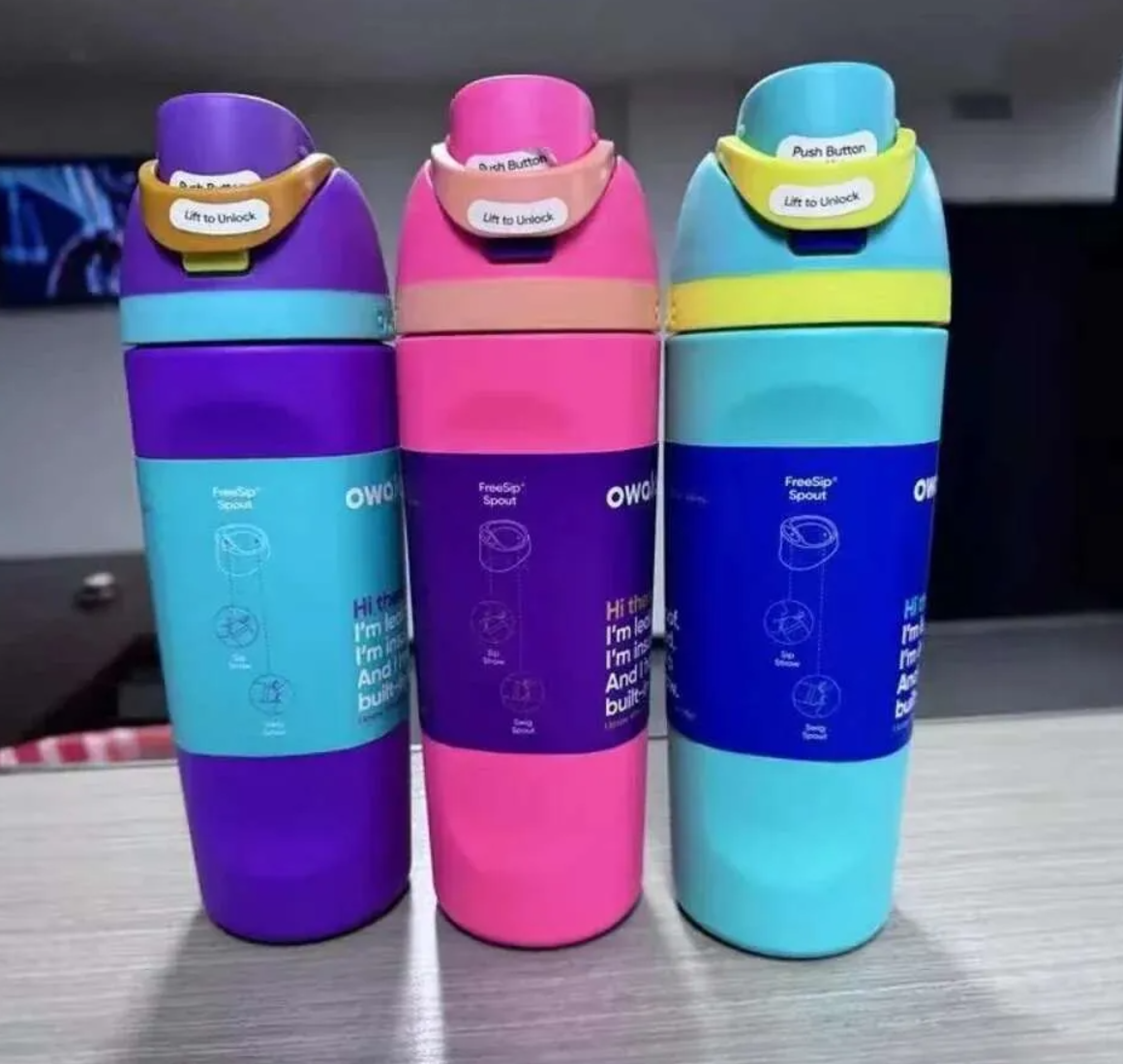 OWALA DHL 19Oz 24Oz 32Oz Stainless Steel Sports Water Bottle Drinking Tumbler Outdoor Camping Cup Vacuum Insulated Travel Mugs 1121