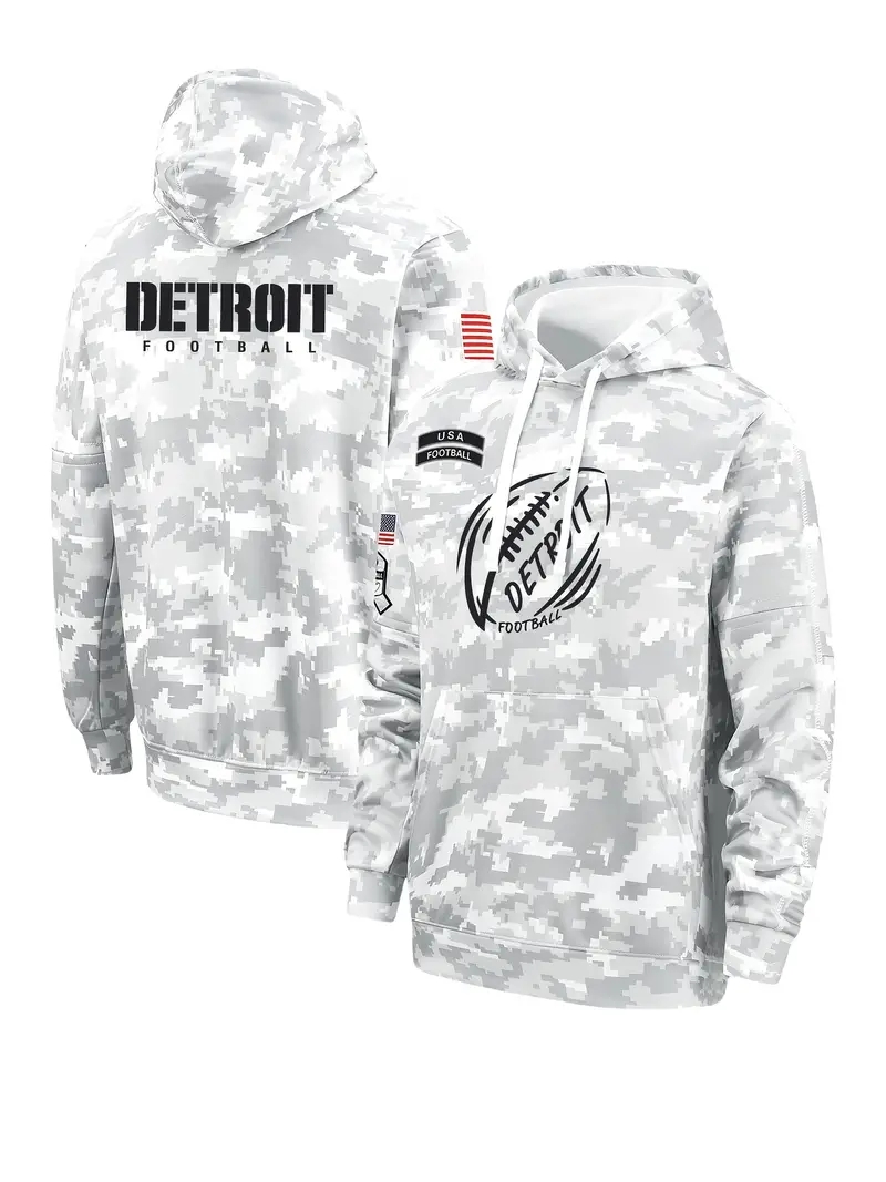 2024 Camo Salute To Service Pullover Football Hoodie Jersey individuation Custom Any Name Number Sweatshirts S-XXXL Mens Womens Youth 88888888