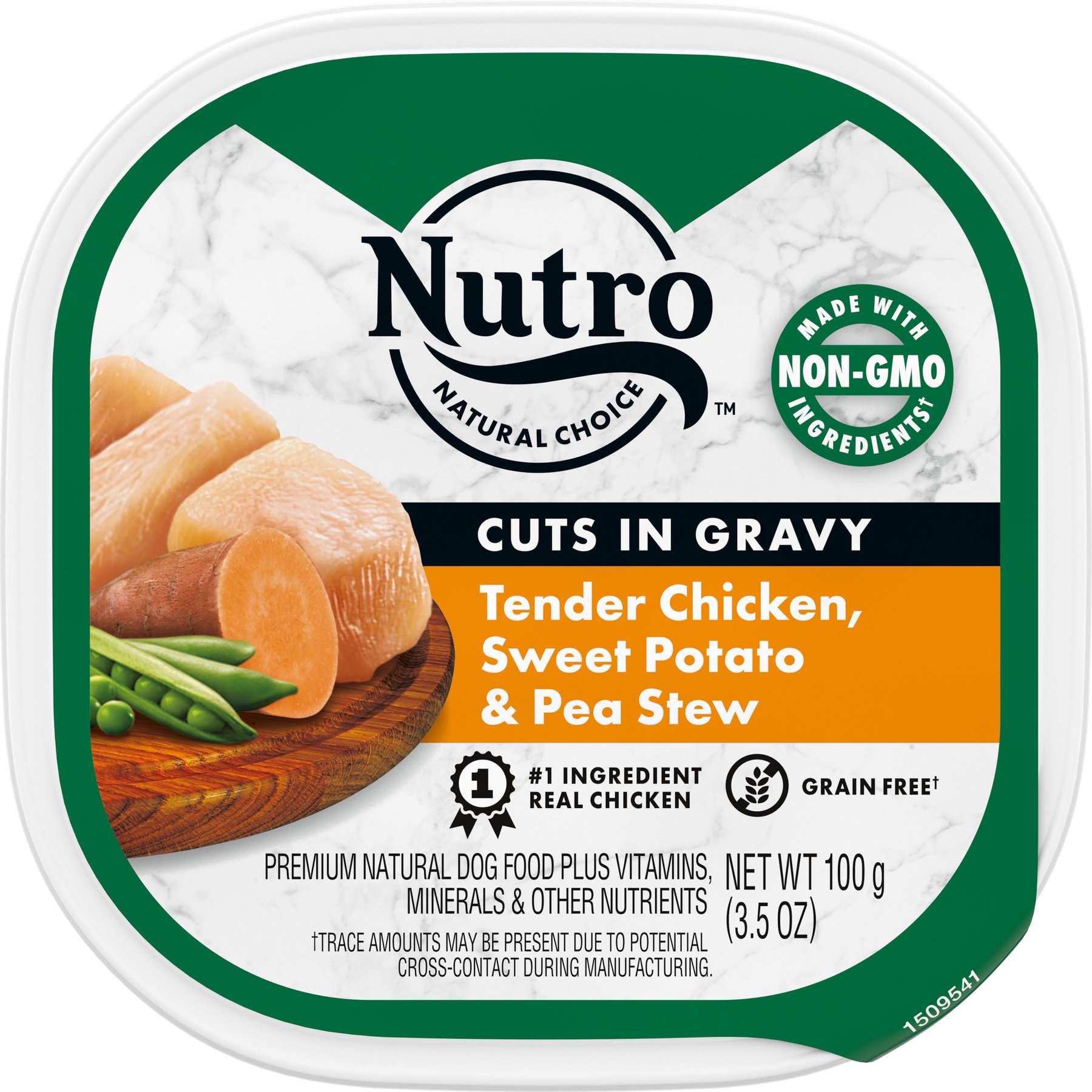 Nutro Grain-Free Tender Chicken, Sweet Potato & Pea Stew Cuts in Gravy Adult Wet Dog Food Trays