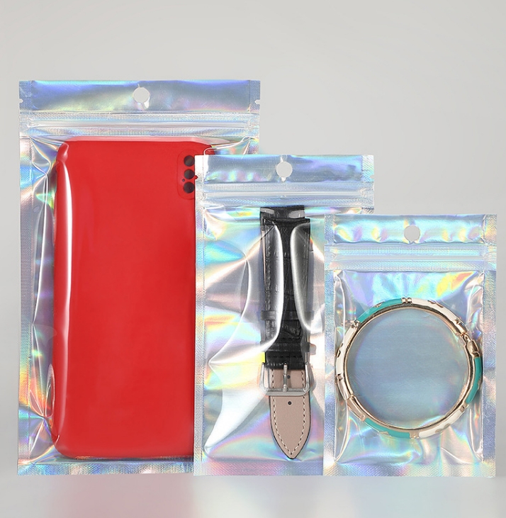 Aluminum Foil Pouch Bag Plastic Bags Package Laser Packaging Bag Front Clear Mylar Drysaltery Scented Tea Packing