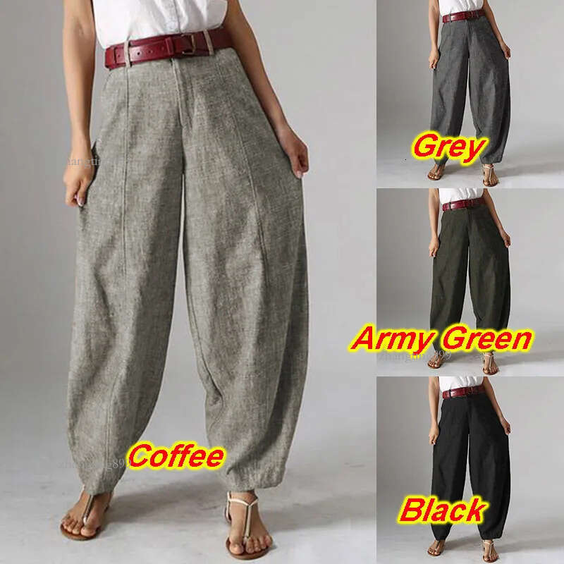 Women's Autumn Trousers ZANZEA 2019 Casual Baggy Harem Pants Vintage Front Zipper Pantalon Cropped Pant Woman Palazzo Oversized T200103