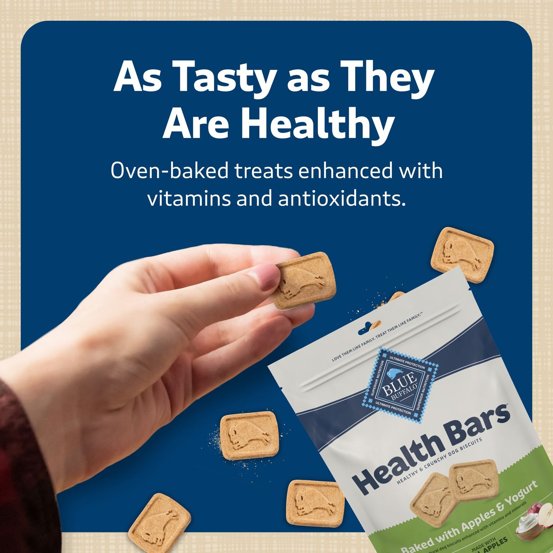 Blue Buffalo Health Bars Baked with Apples & Yogurt Dog Treats