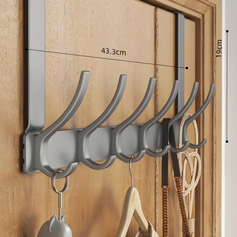 Behind the door hooks hole-free wall hanging hangers adhesive strong hooks shelves storage clothes hanging racks God!