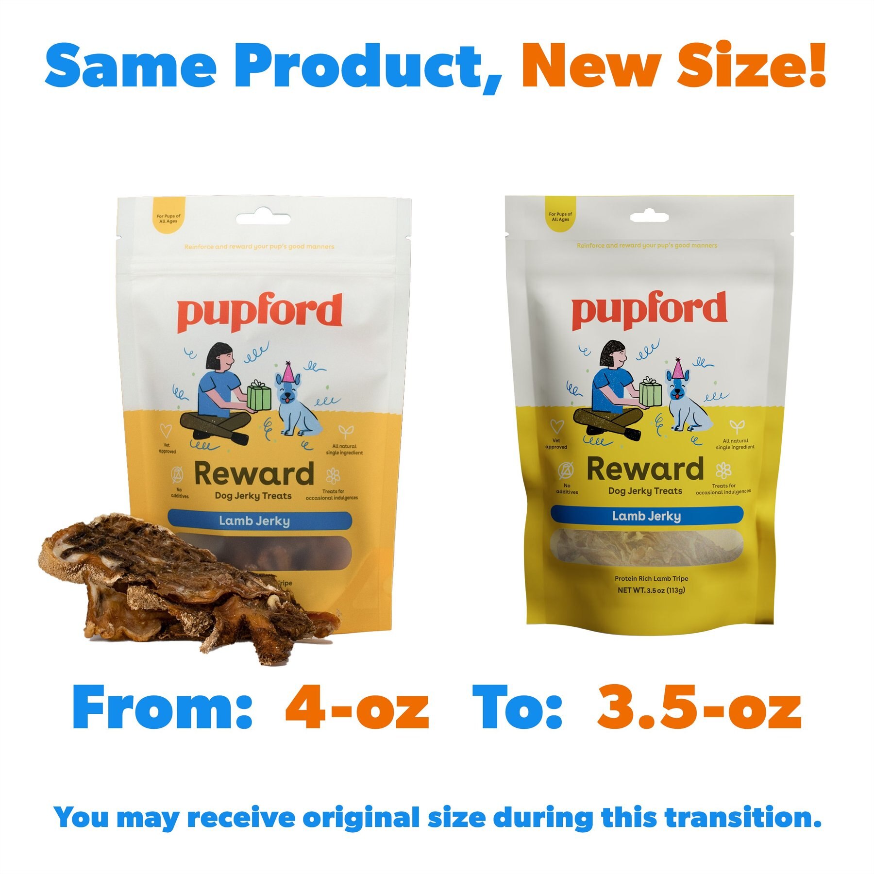 Pupford Lamb High-Protein Jerky Dog Treats