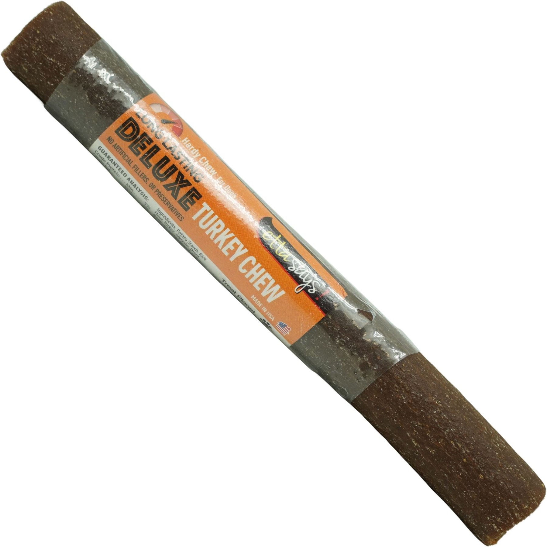 Etta Says! Deluxe Hide-Free Long-Lasting 7" Turkey Recipe Dog Chew