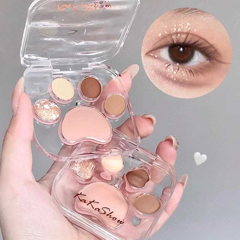 Cute Natural Eye Shadow Palette Glitter Eyeshadow Palette with Blusher Long Lasting Korean Eyes Make Up Palette Beauty CosmeticsXJ250520