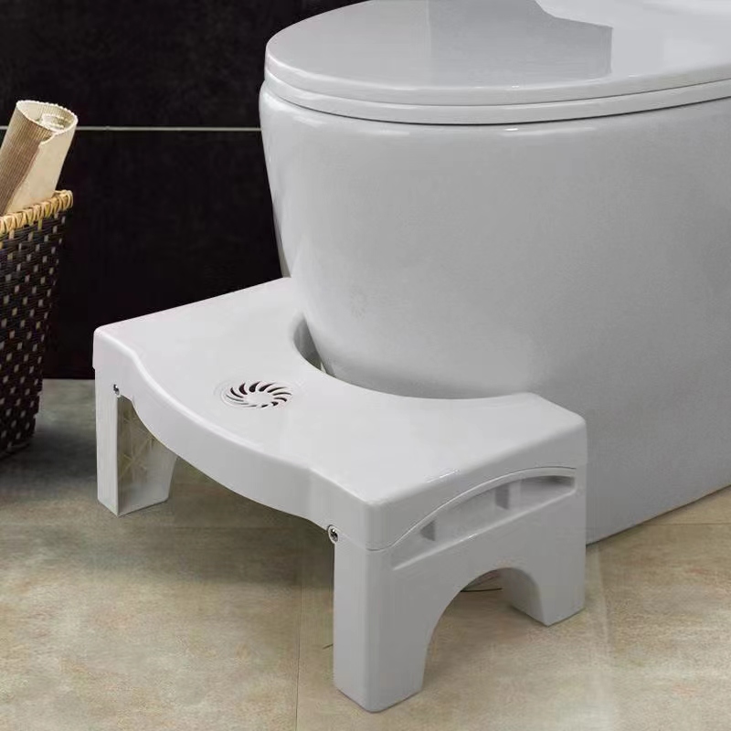 Folding toilet stool bathroom plastic non-slip bathroom stool for the elderly and pregnant women thickened foot stool raised stool