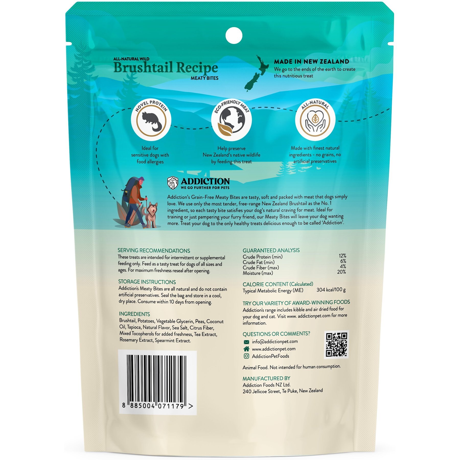Addiction Meaty Bites Brushtail Grain-Free Dog Treats