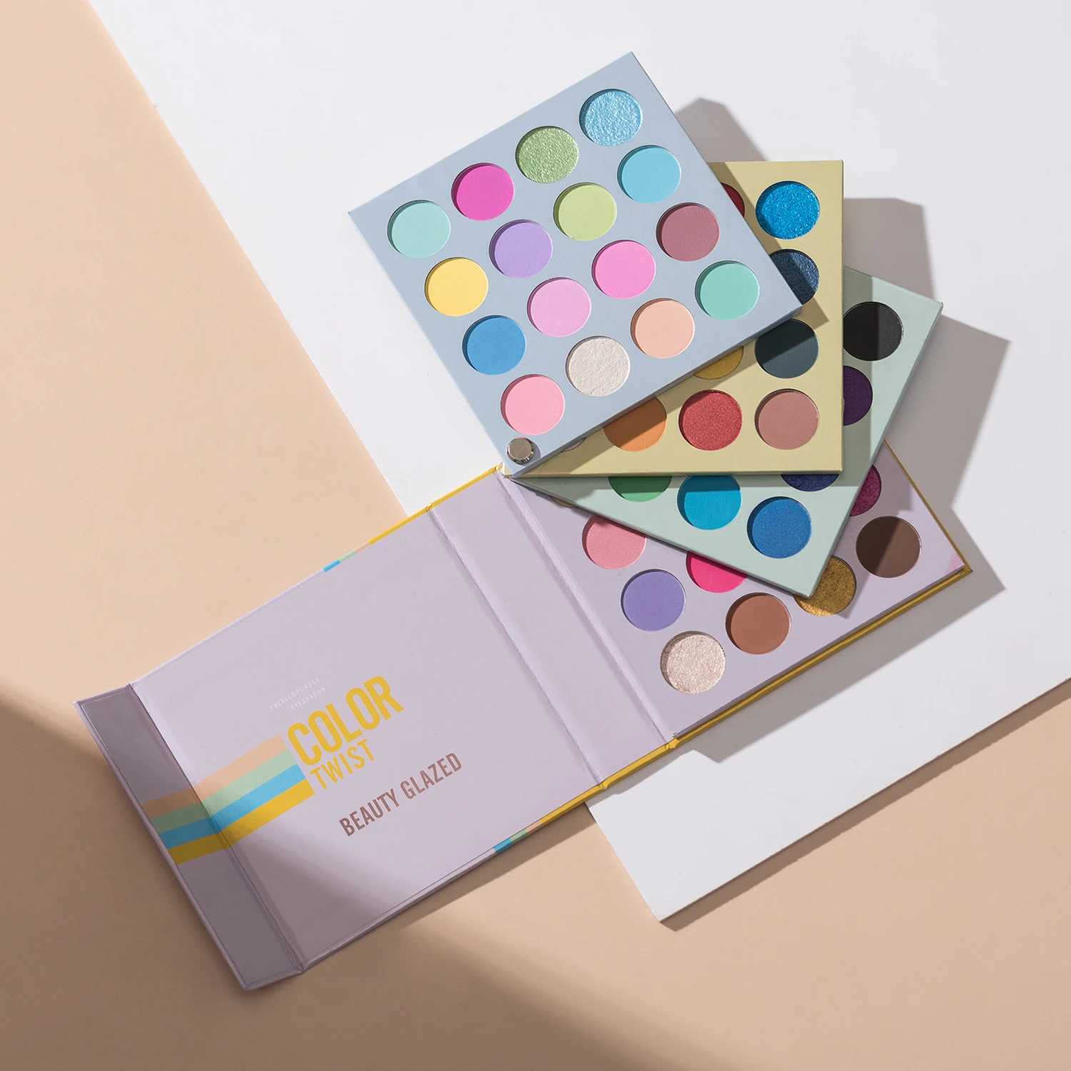 Beauty Glazed 64 Color Twist Eyeshadow Palette 4 IN 1 Turning PageShimmer Matte Glitters Makeup TrayGifts For WomenXJ250520