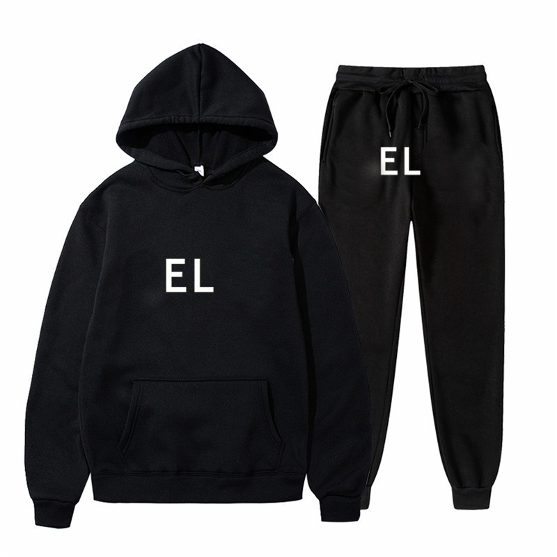 Men's Tracksuits Loose Classic Letters Printed Hoodies Suits Sweatshirt Set Unisex Fashion Sports Pants Suit 2 Pieces Sets
