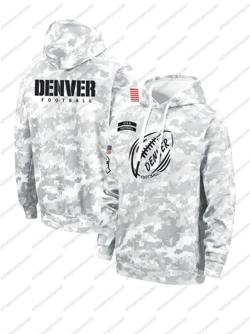 2024 Camo Salute To Service Pullover Football Hoodie Jersey individuation Custom Any Name Number Sweatshirts For Men Women Youth 12345