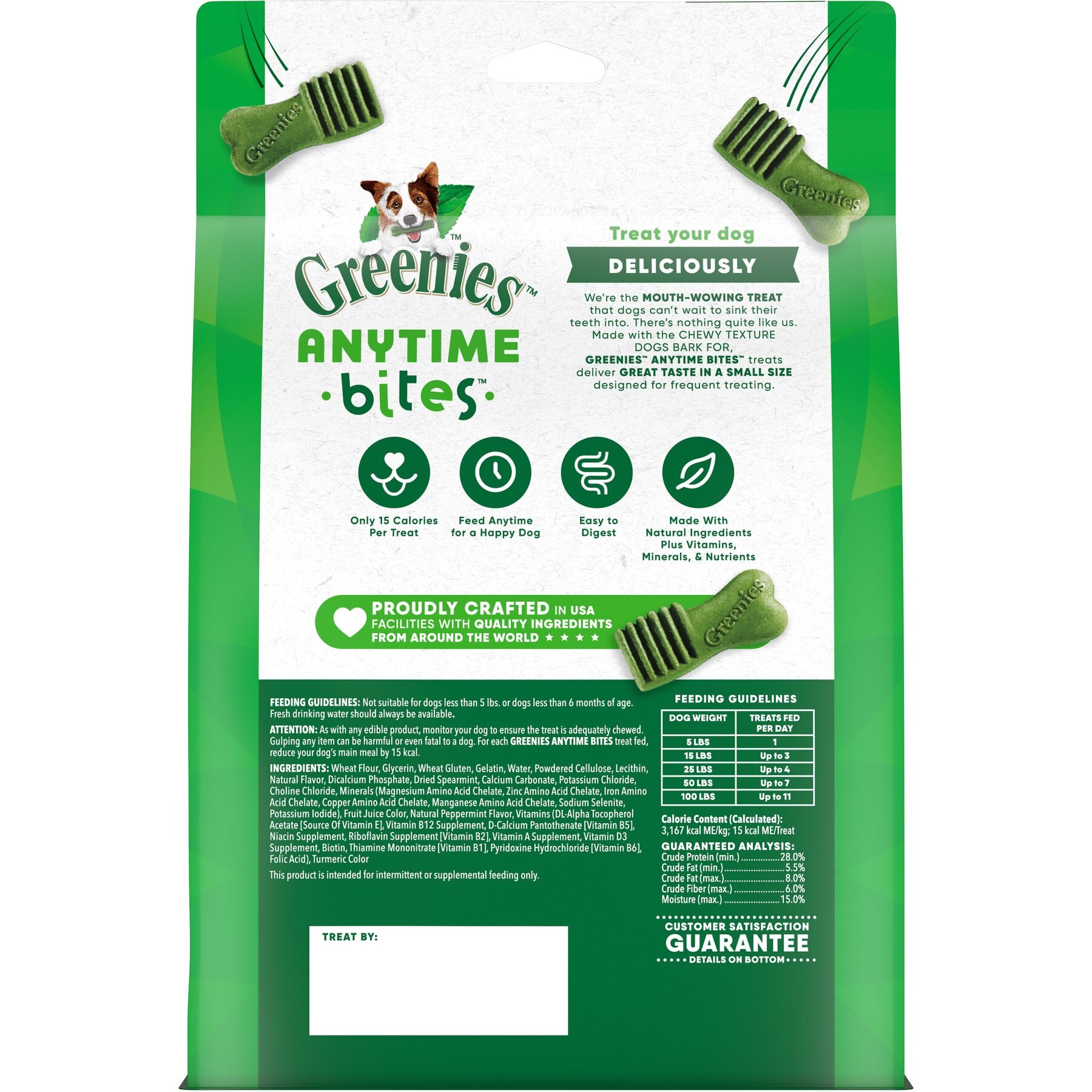 Greenies Anytime Bites Mint Flavor Soft & Chewy Dog Treat
