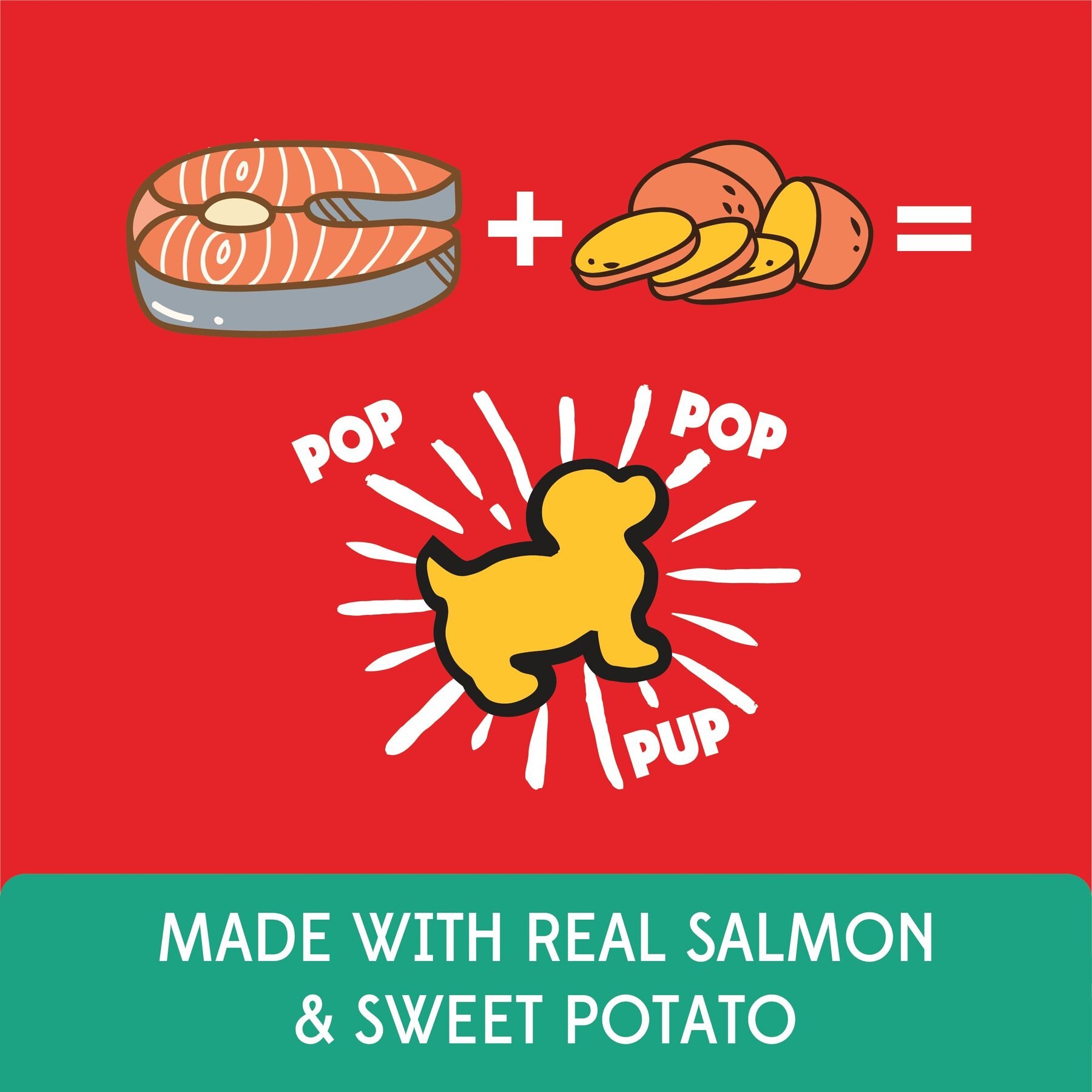 PupCorn Plus Salmon & Sweet Potato Dog Treats, 24.5-oz bag
