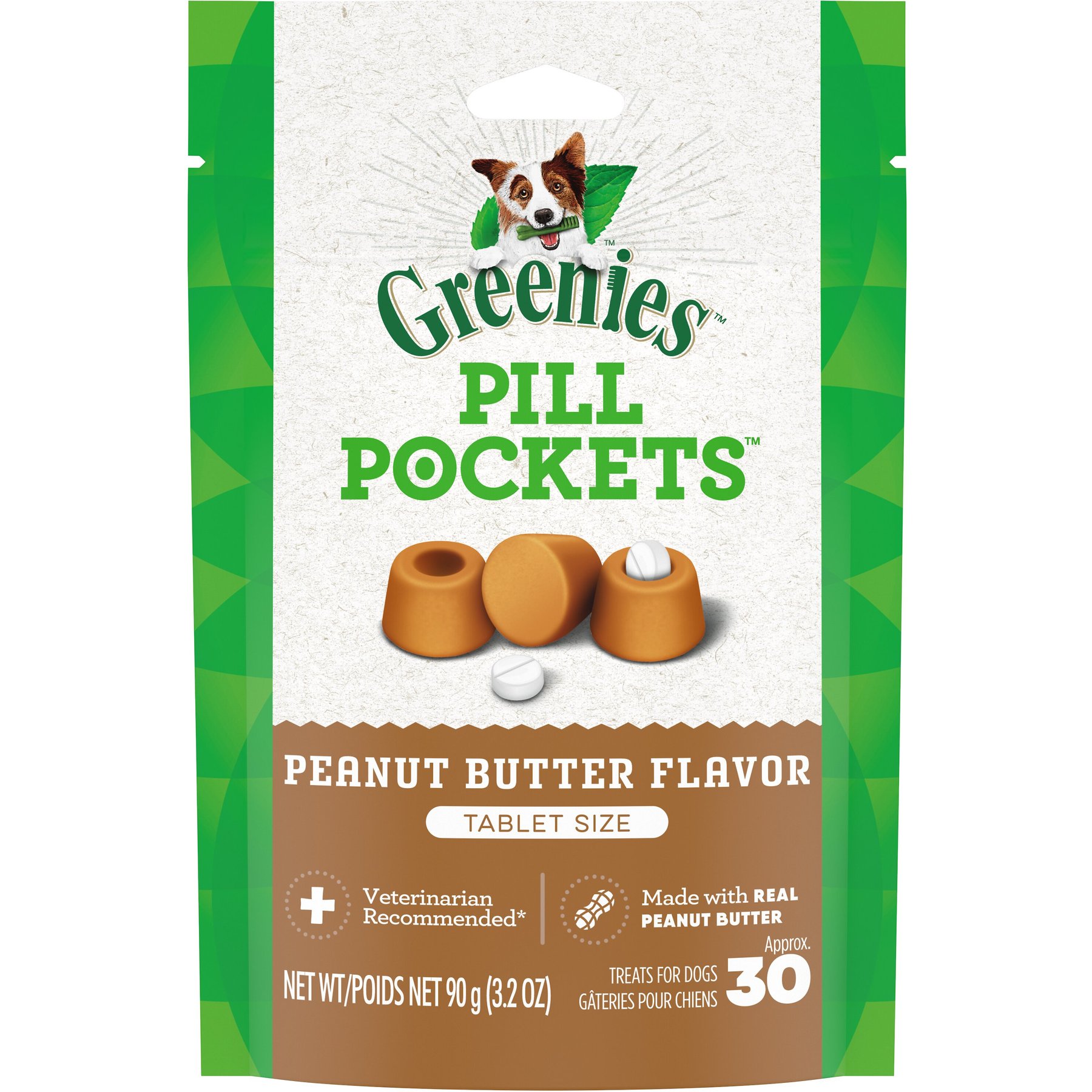 Greenies Pill Pockets Canine Real Peanut Butter Flavor Dog Treats