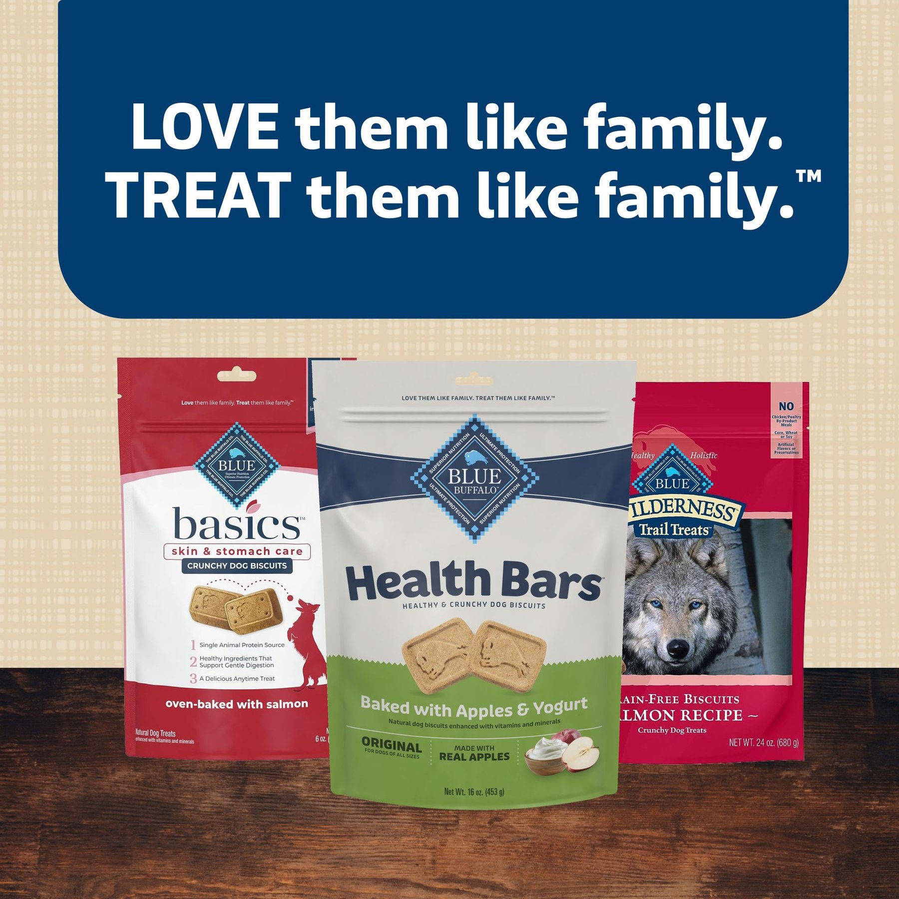 Blue Buffalo Health Bars Baked with Apples & Yogurt Dog Treats