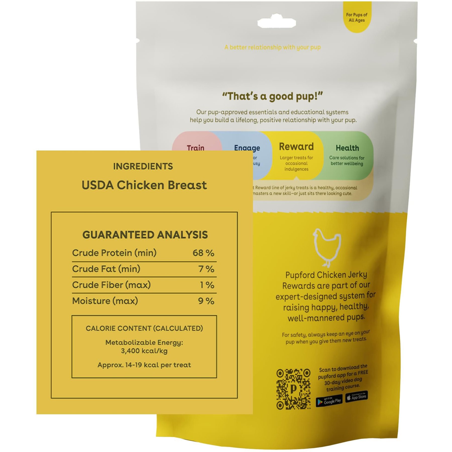 Pupford Crunchy Chicken High-Protein Jerky Dog Treats