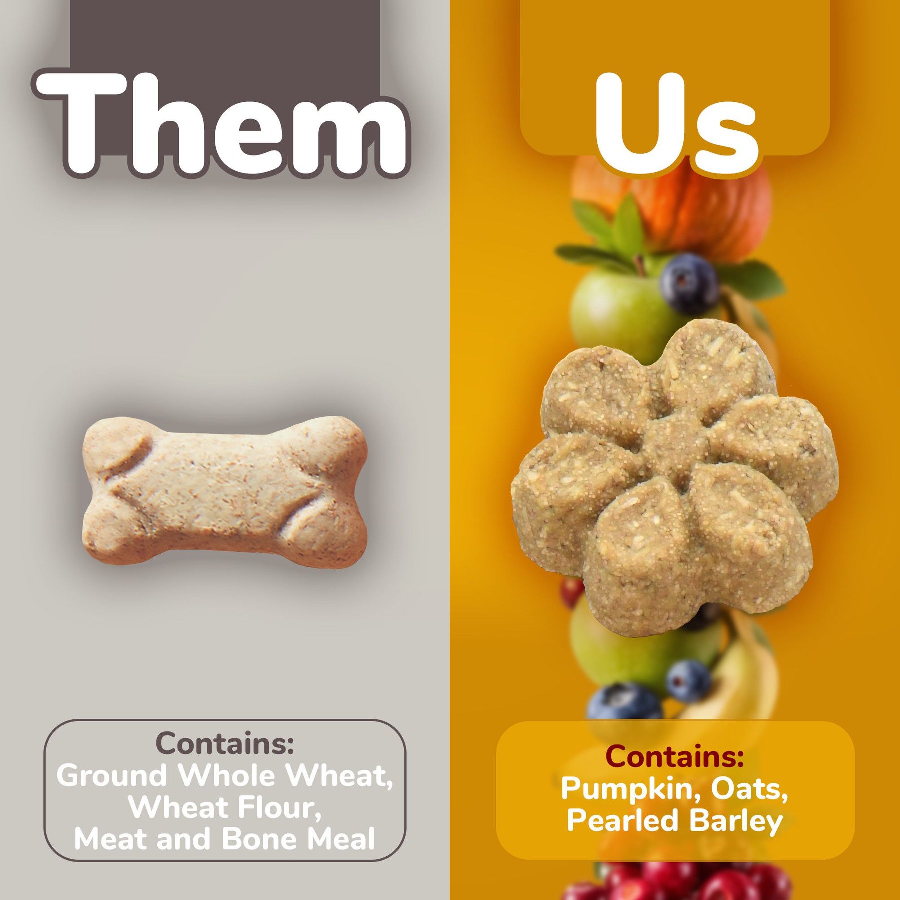 Fruitables Pumpkin & Banana Flavor Dog Treats