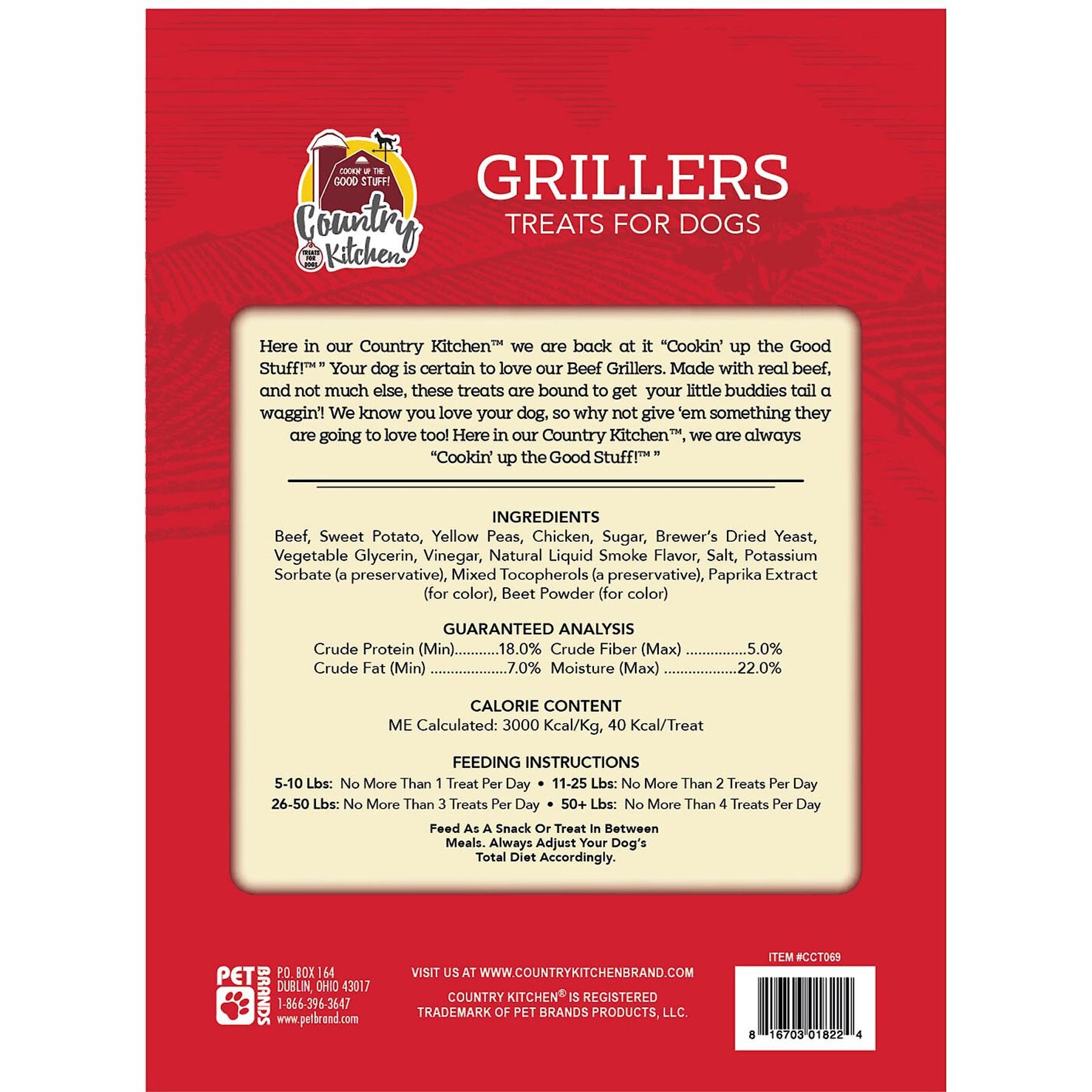 Country Kitchen Grillers Beef Recipe Dog Treats, 10-oz bag