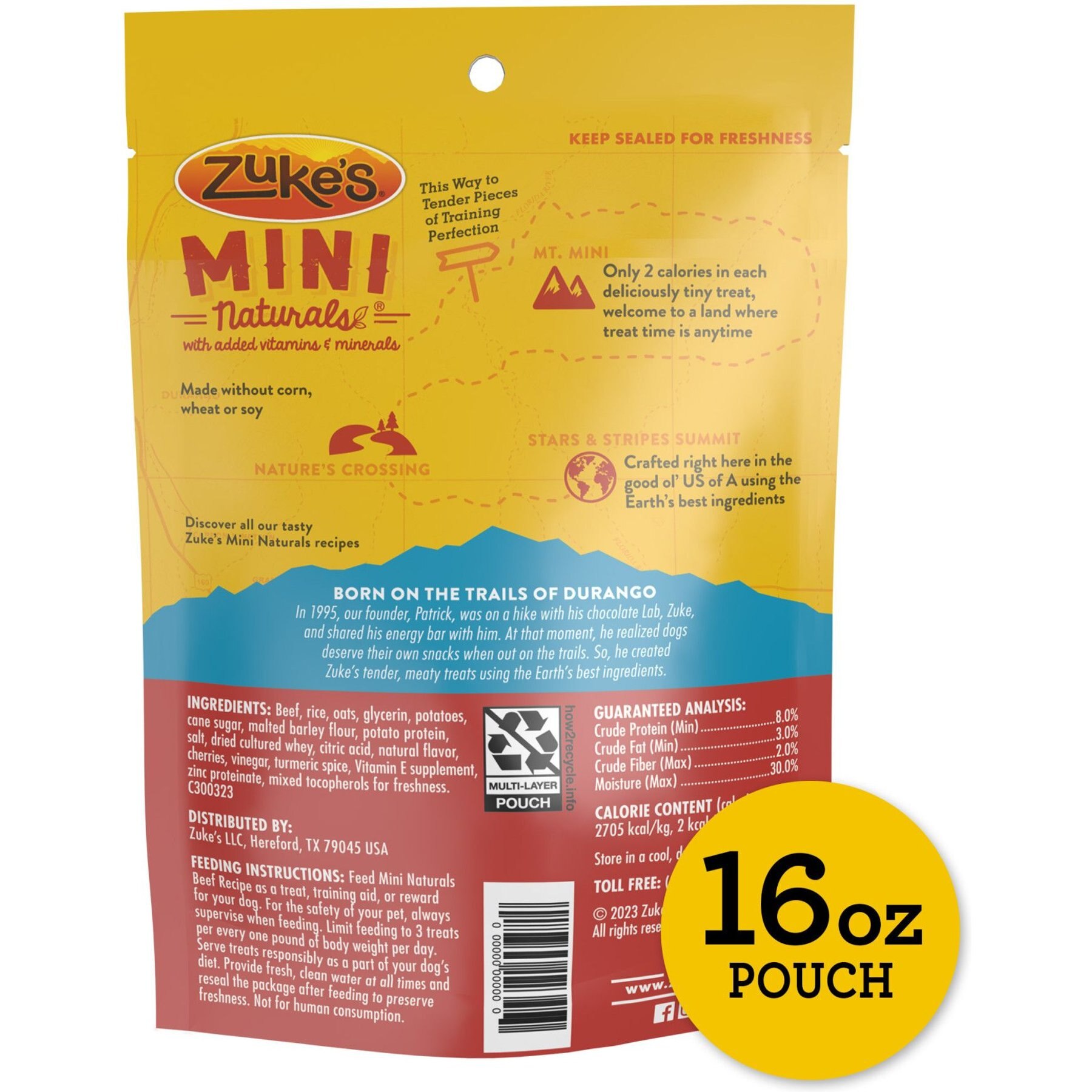 Zuke's Mini Naturals Beef Recipe Dog Treats